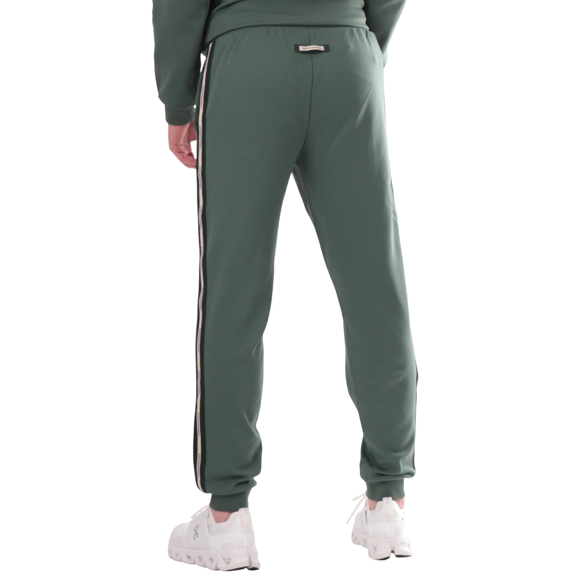 Pantalone Uomo misto cotone Verde, Logo Serires, con coulisse