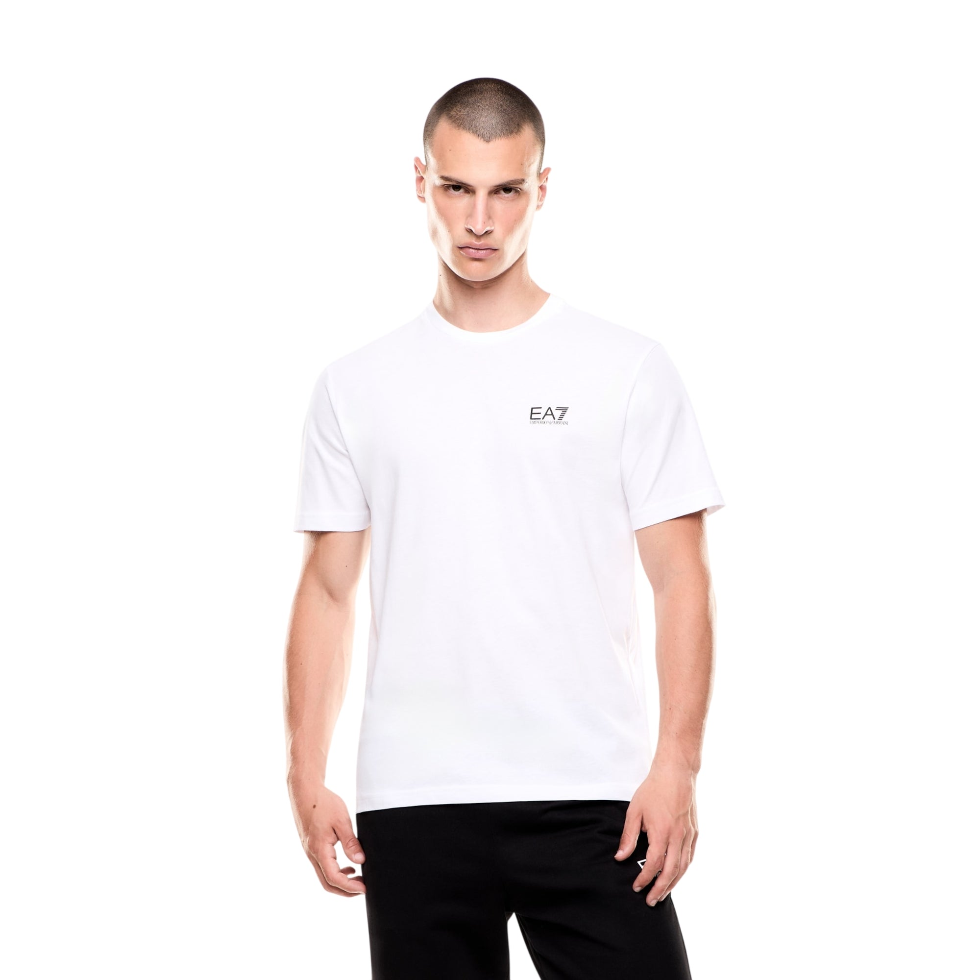 T-shirt Uomo in jersey, Bianco, con stampa logo series