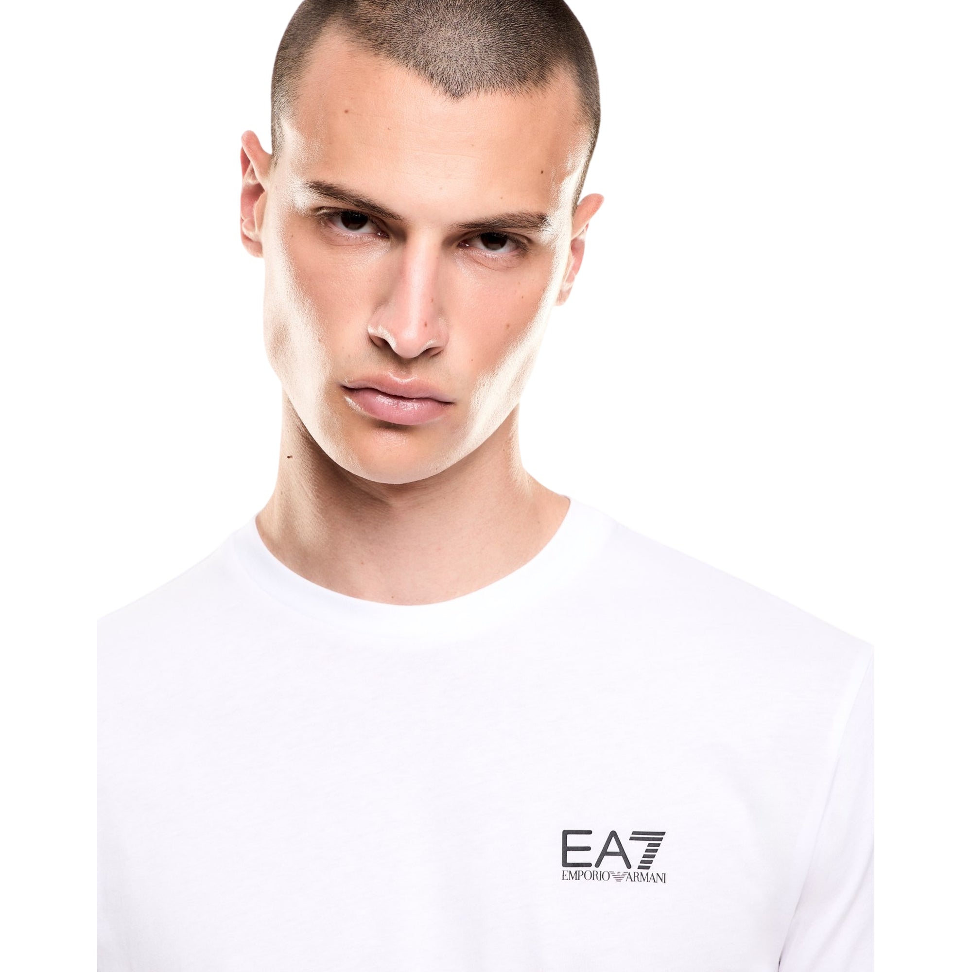 T-shirt Uomo in jersey, Bianco, con stampa logo series