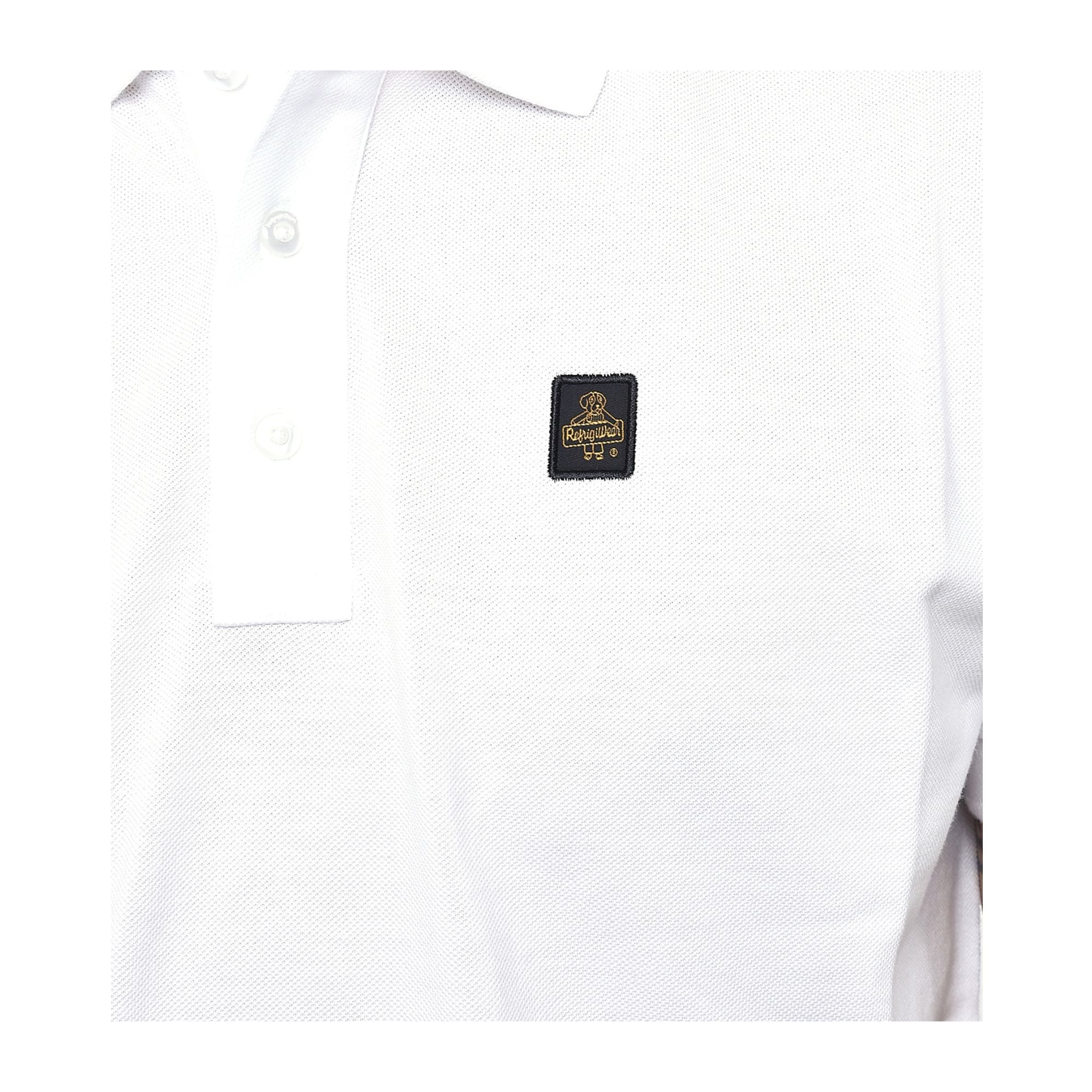 Polo Uomo Kurt in piquet di cotone Bianco, con patch logo sul petto