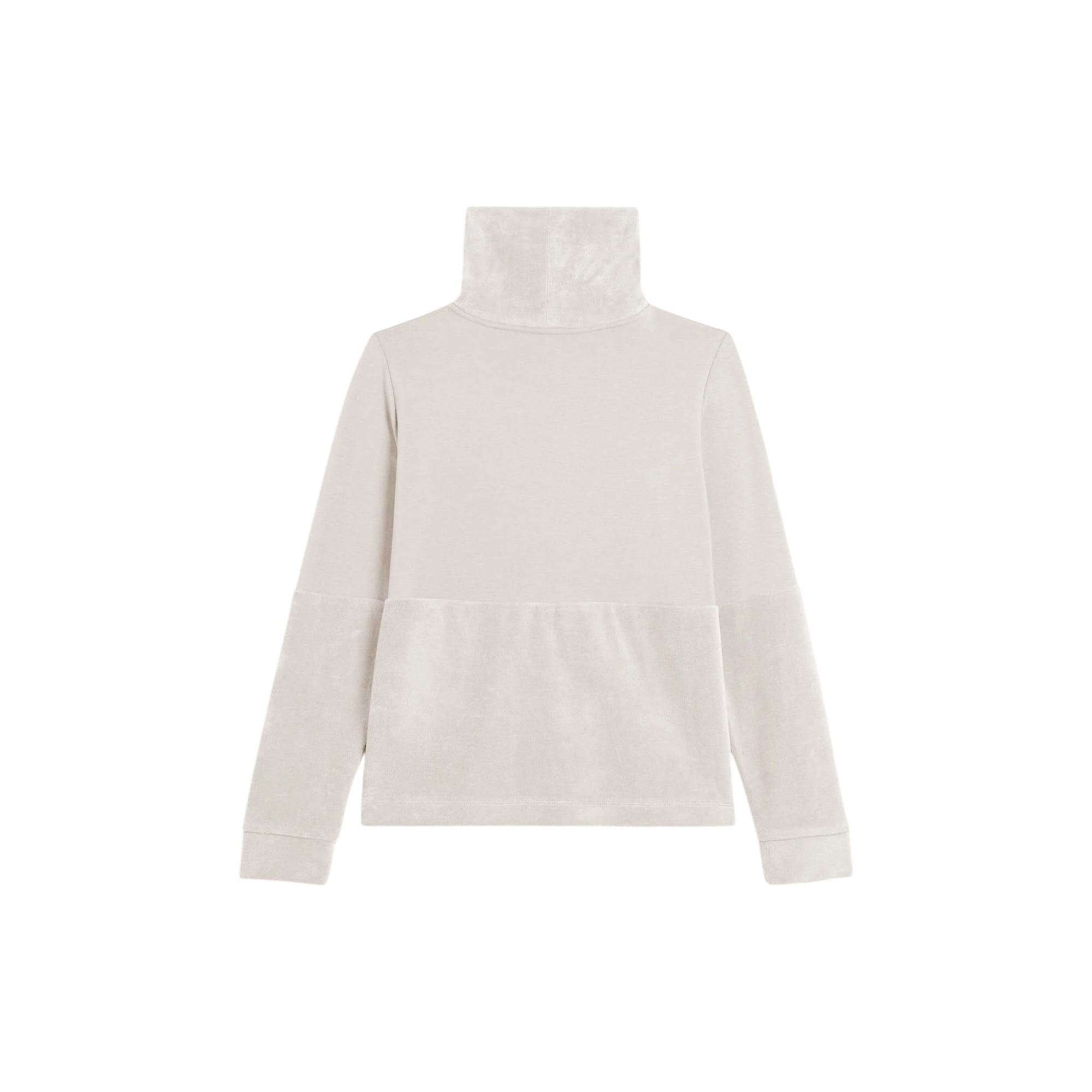 Felpa Donna a collo alto, con inserti in velluto e logo