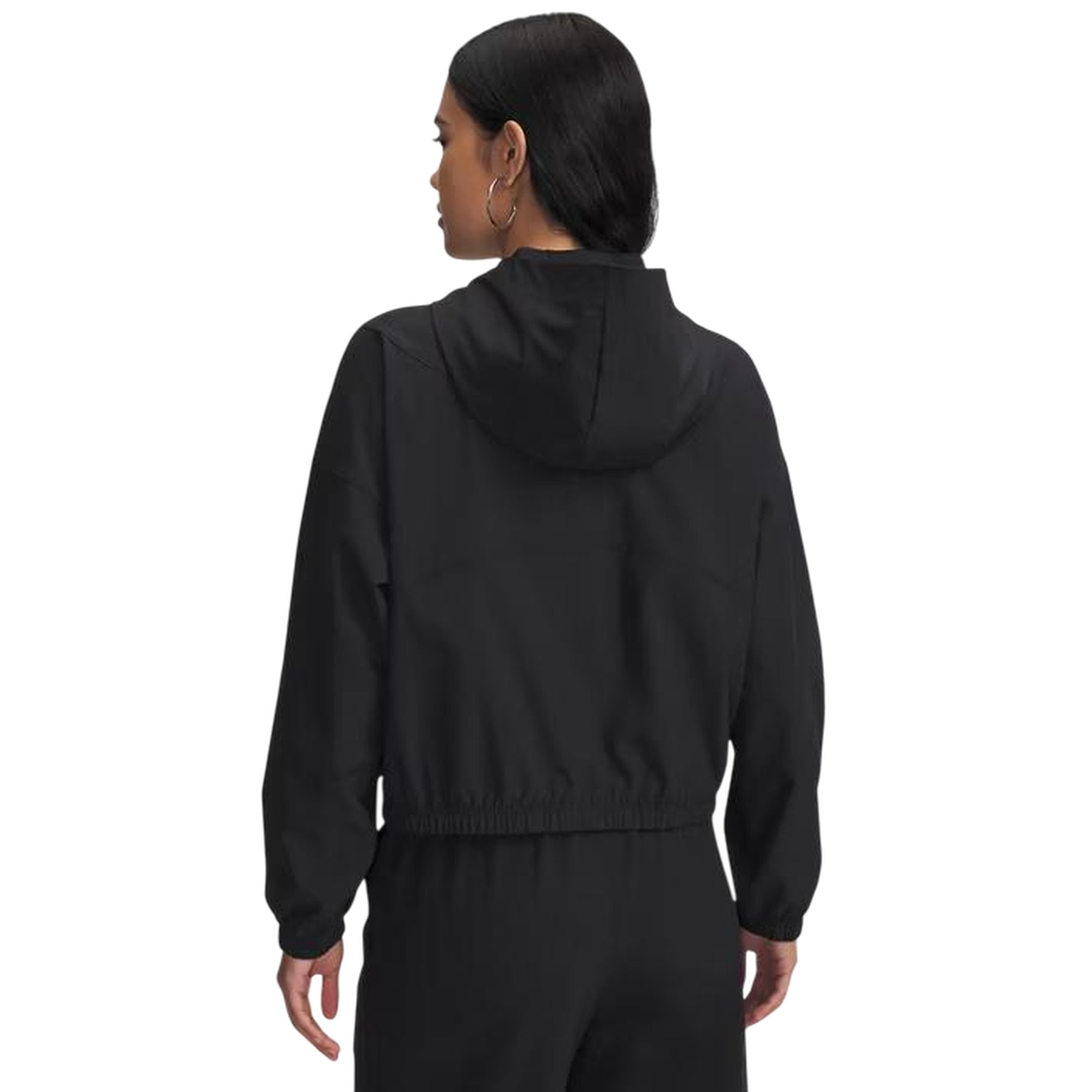 Giacca Donna Rival Woven Nero modella retro