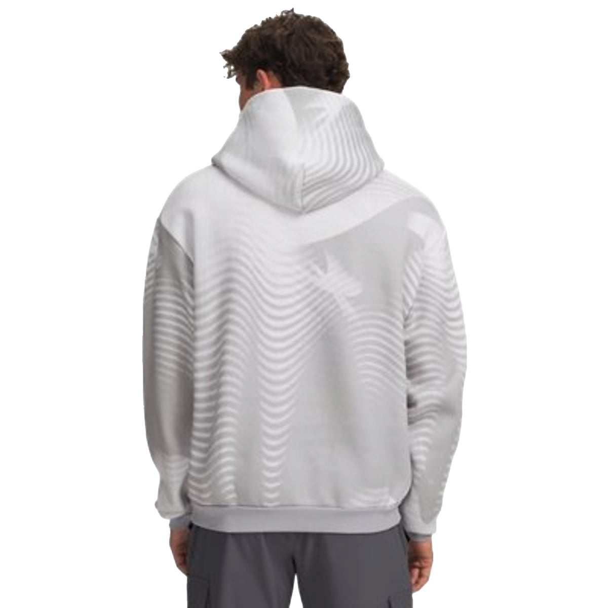 Felpa Uomo con Fleece Printed Grigio modello retro