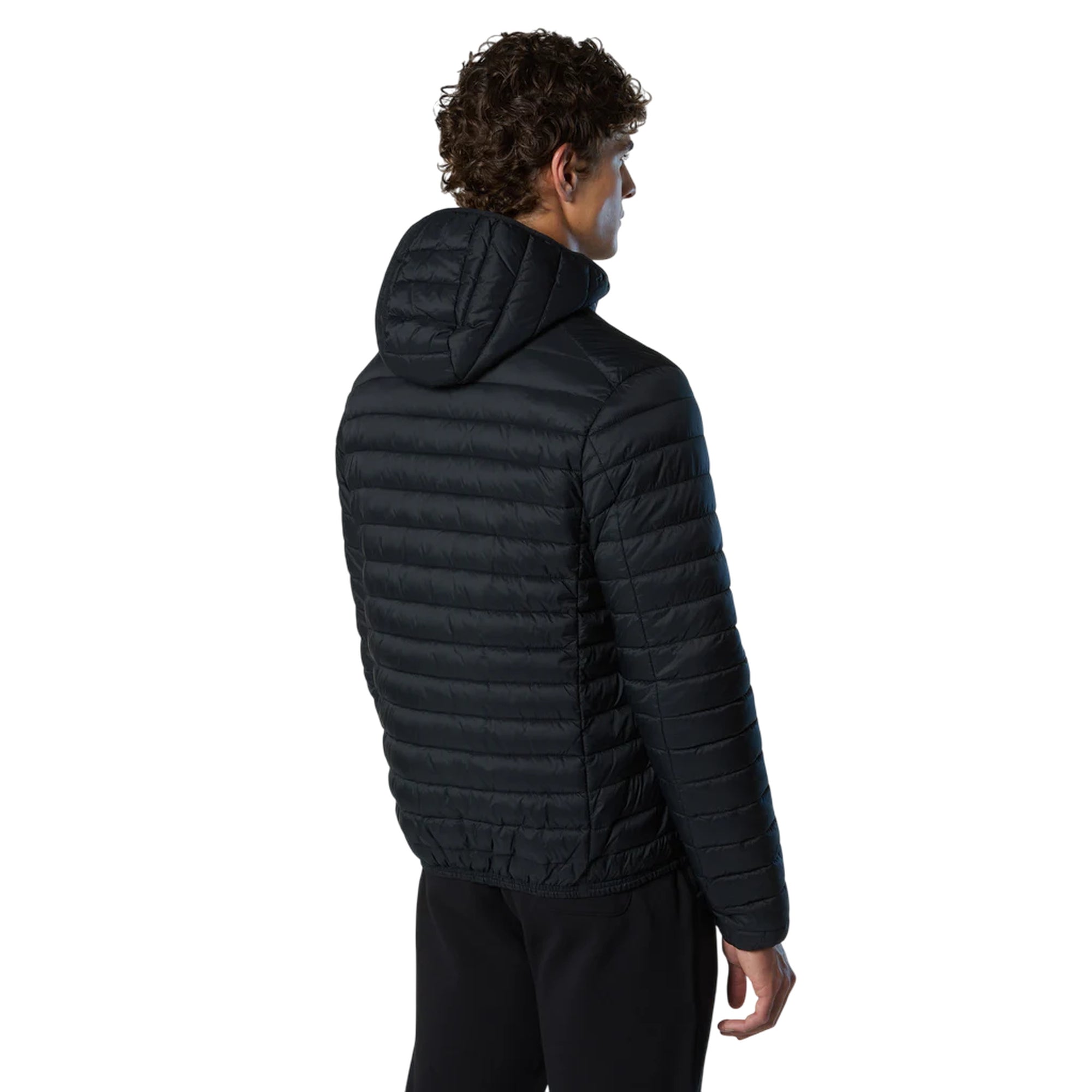 Piumino Uomo Zephyr Nero, con cappuccio e patch logo