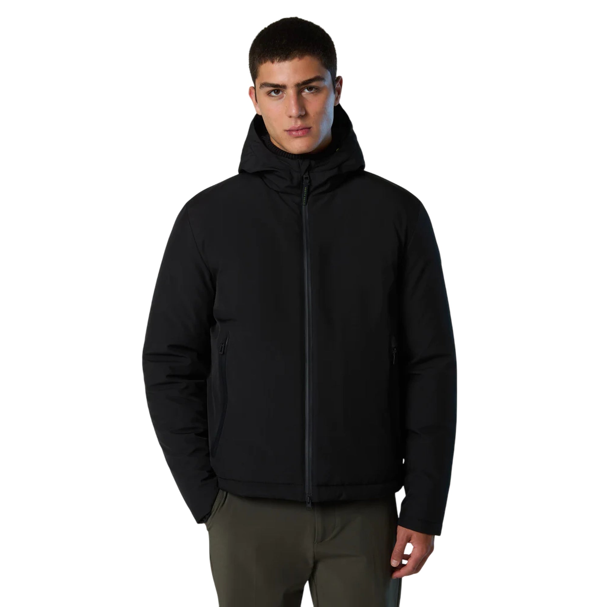 Giacca Hobart Uomo in softshell Nero modello frontale