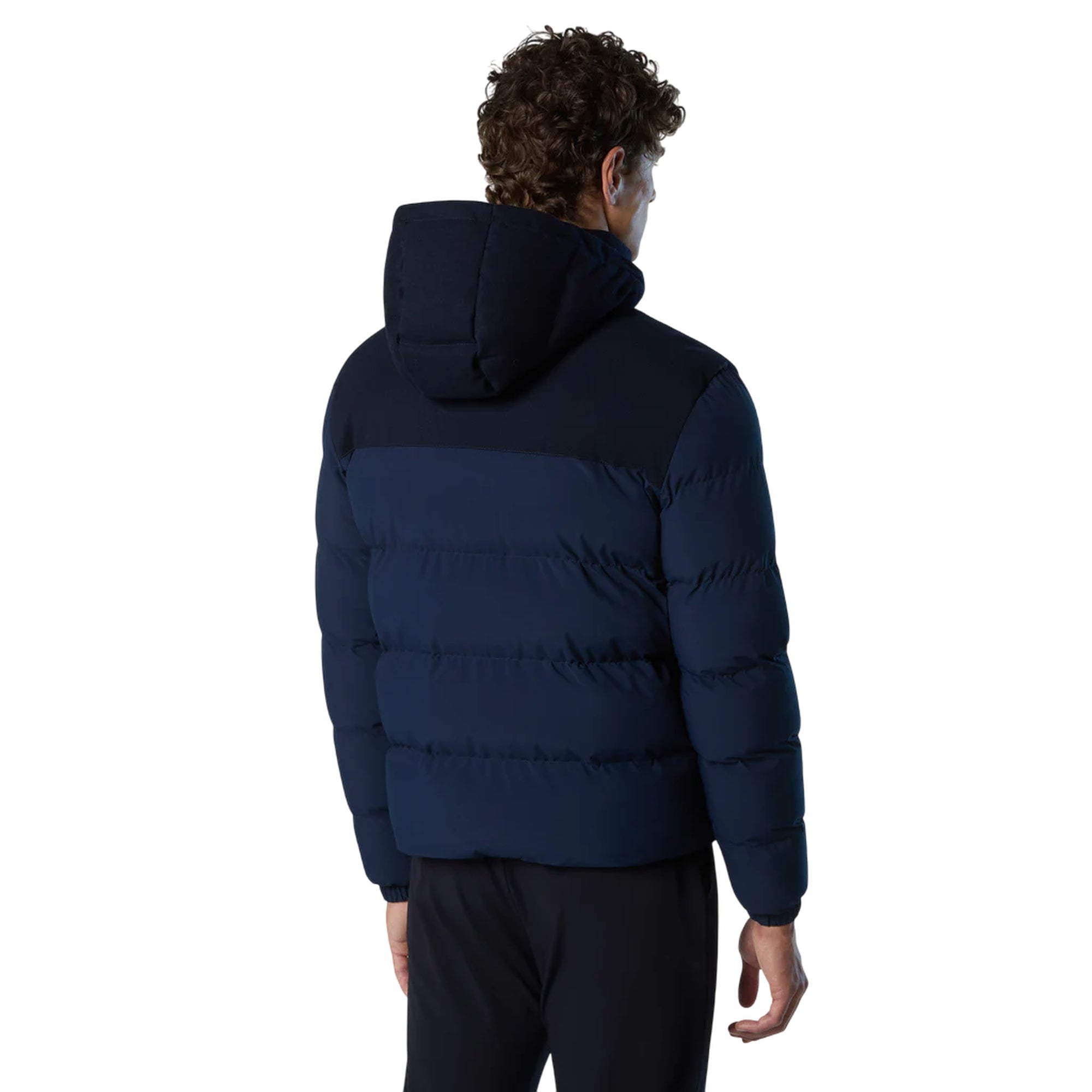 Giubbino Uomo Gamma con cappuccio blu e nero modello retro