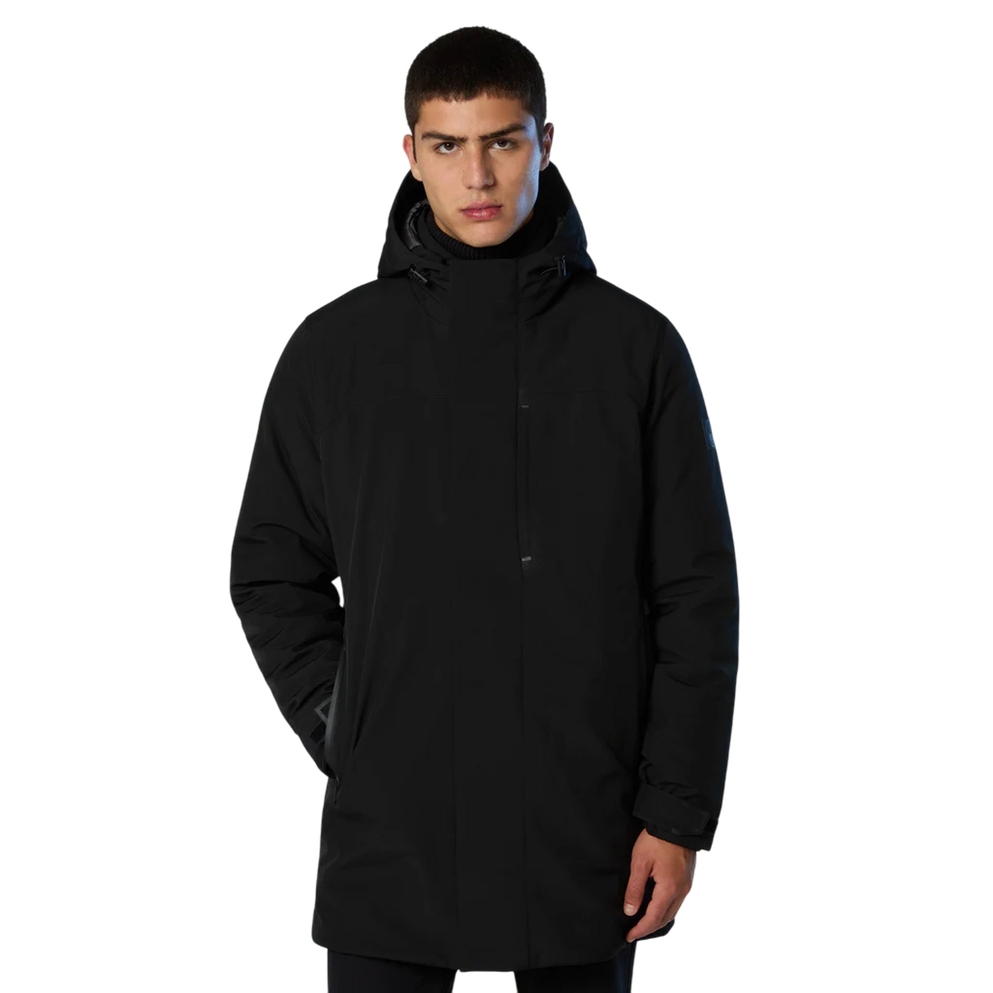 Parka Uomo Varberg Nero modello frontale