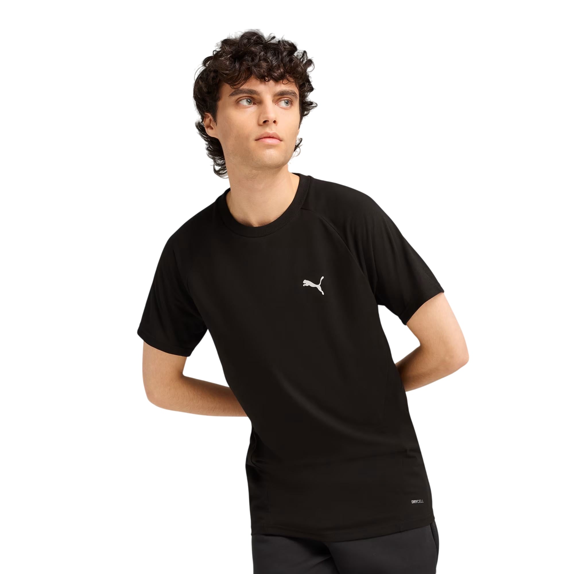 T-shirt Uomo con girocollo e logo a contrasto frontale