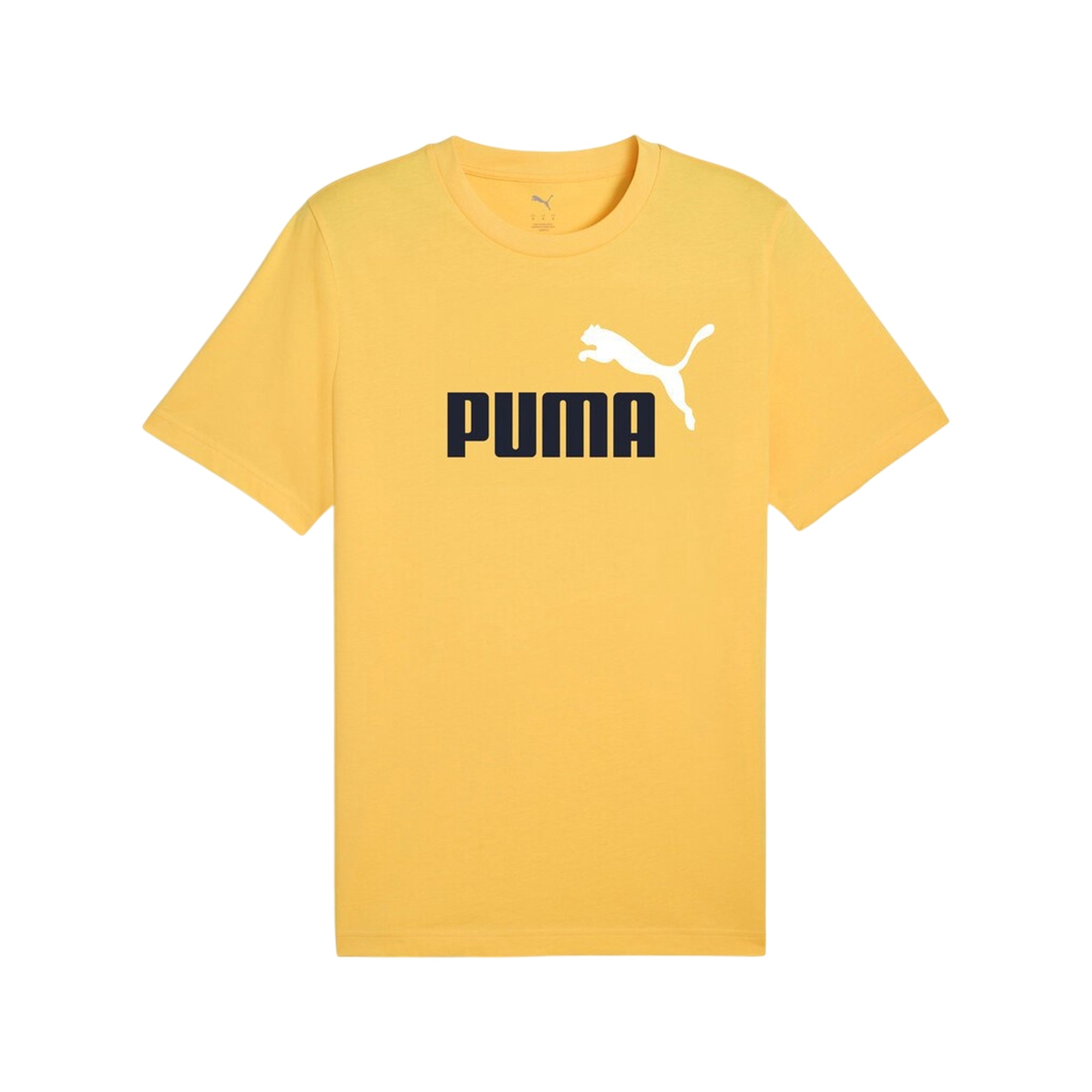 T-shirt Uomo Gialla, a girocollo, con stampa logo frontale