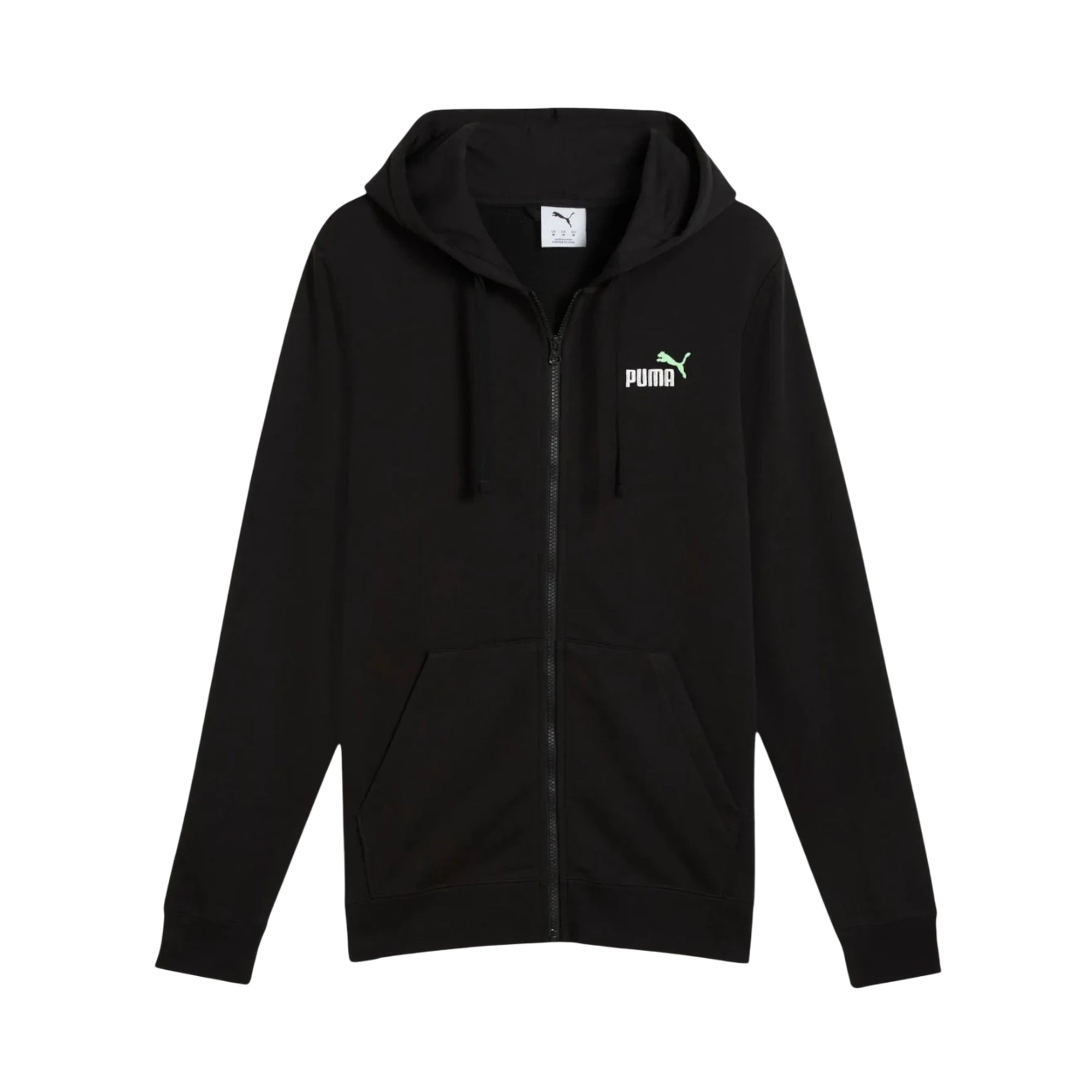 Felpa Uomo sportiva con zip, logo bicolore e cappuccio regolabile