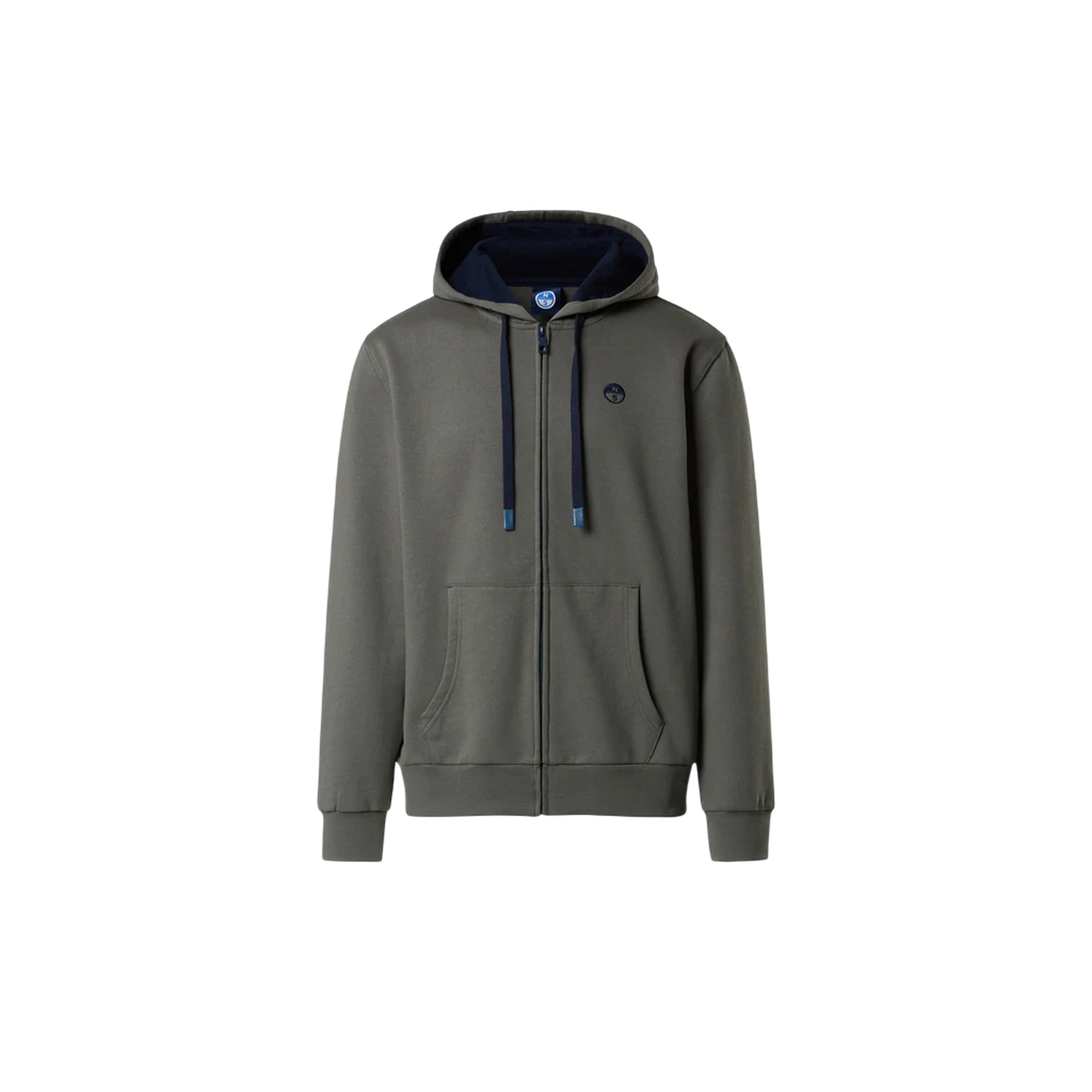 Felpa Uomo con cappuccio e logo ricamato Grigio