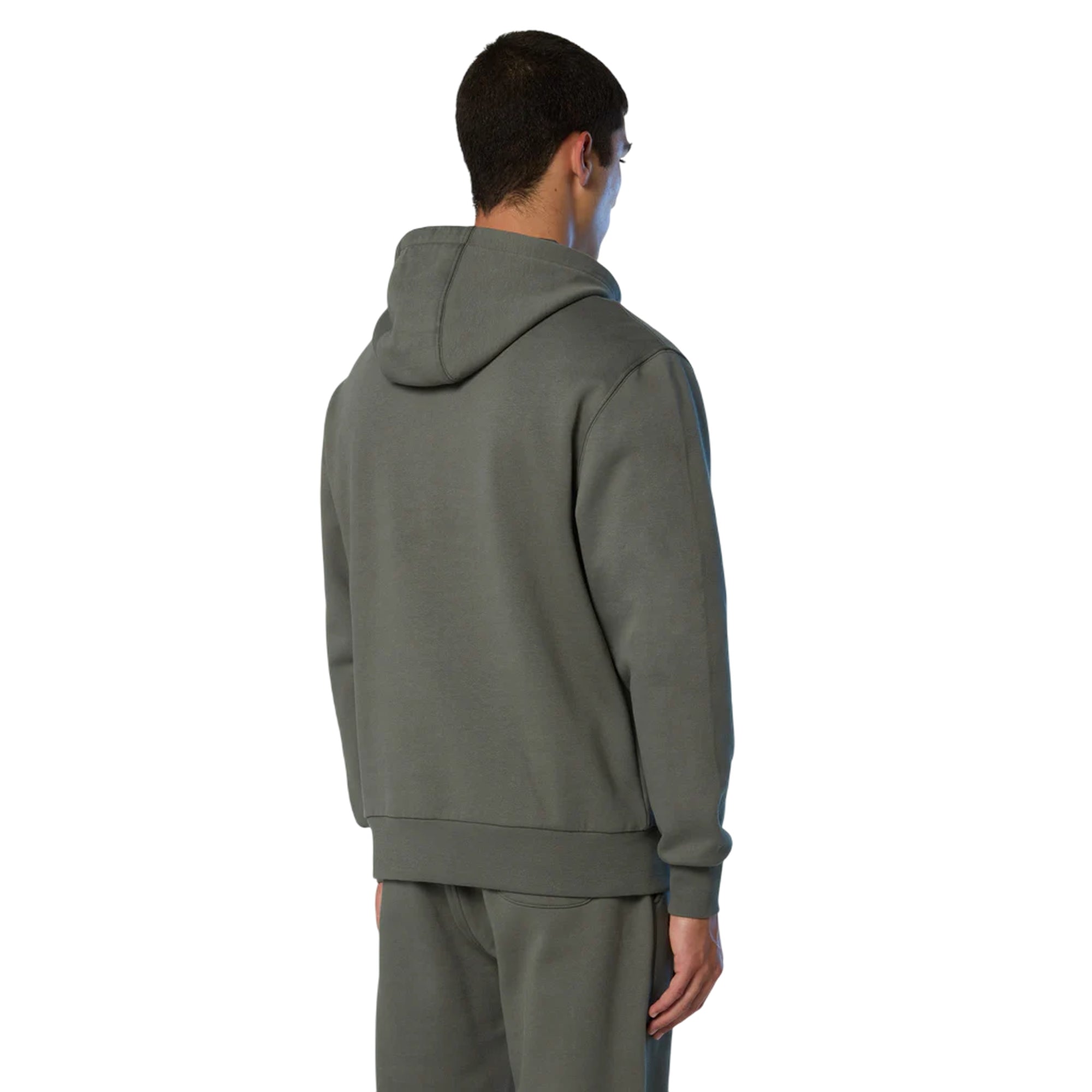 Felpa Uomo con cappuccio e maxi logo modello retro