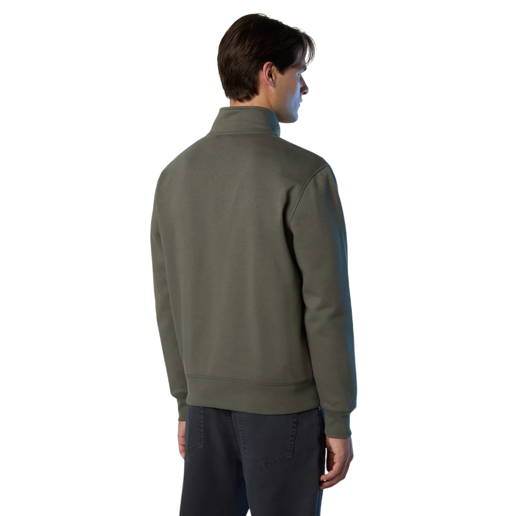 Felpa Uomo a collo alto con zip modello retro