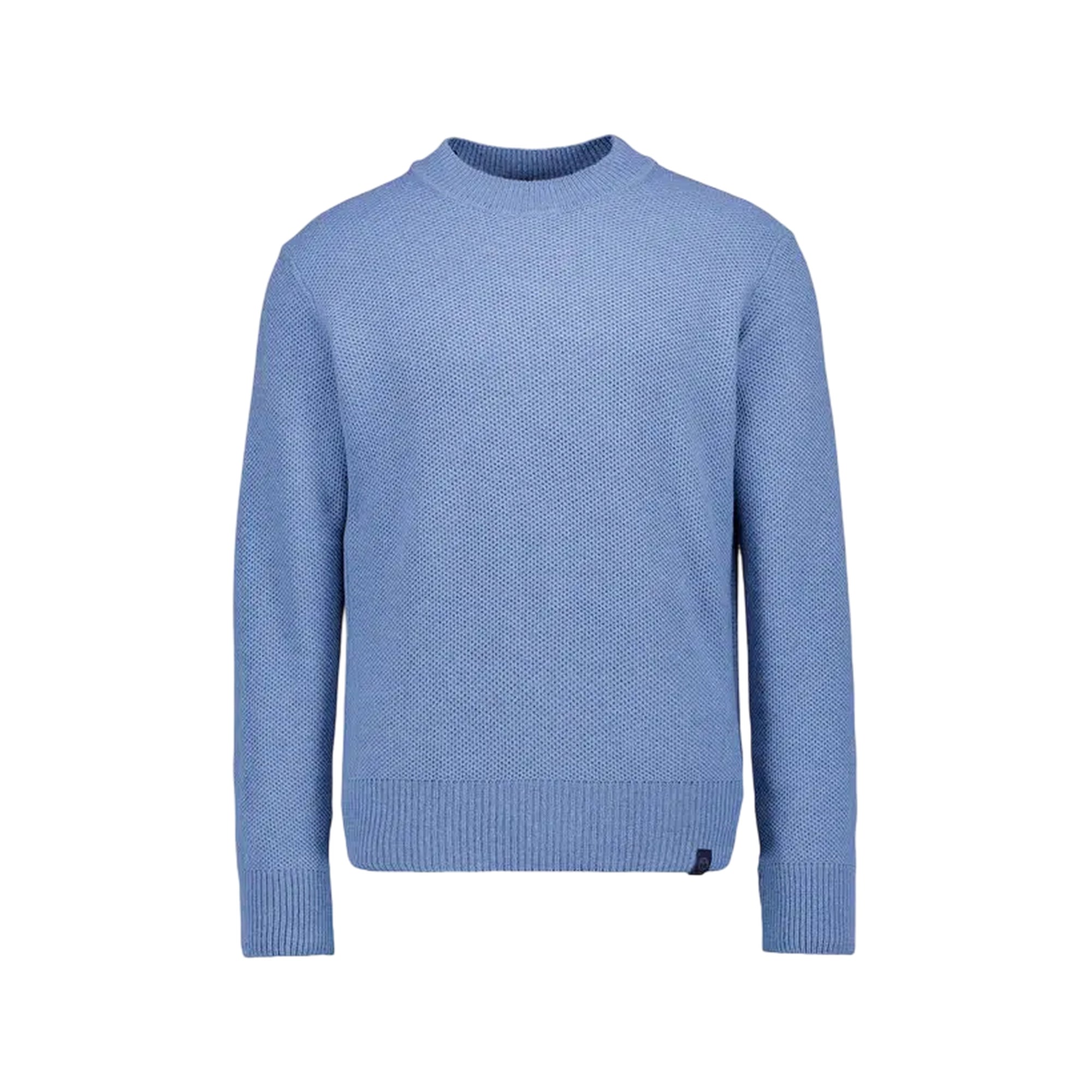 Maglia Uomo girocollo, lavorata a nido d'ape, Celeste