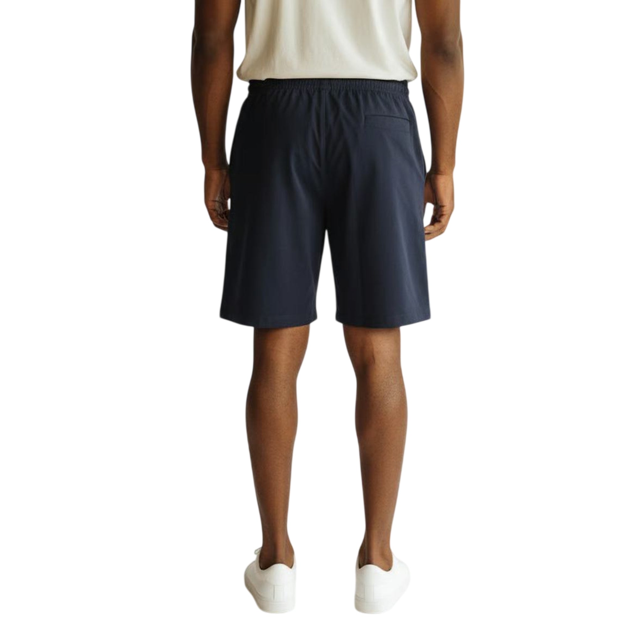 Bermuda Uomo Blu, con stampa logo sulla gamba