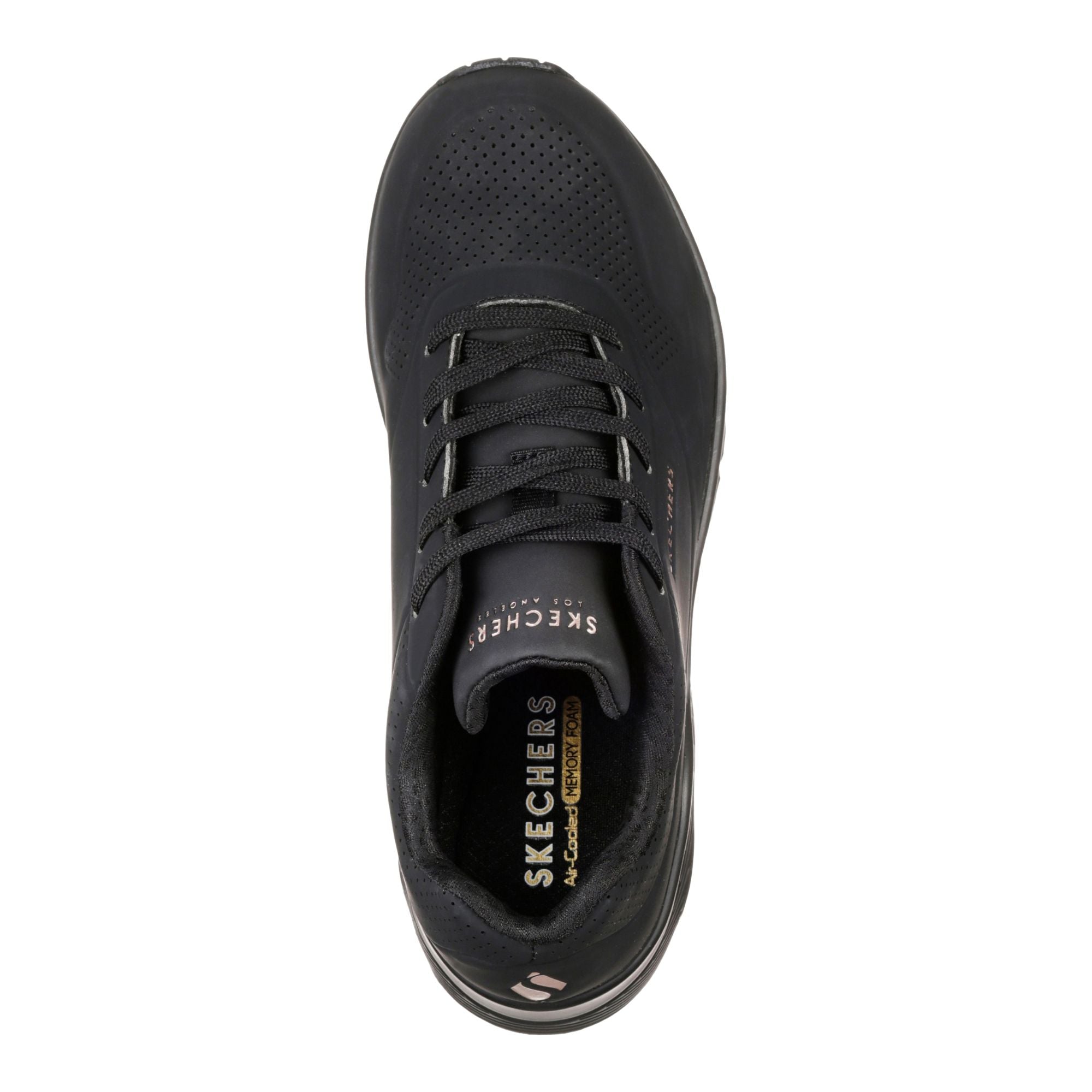 SKECHERS Sneakers Donna UNO tinta unita nera