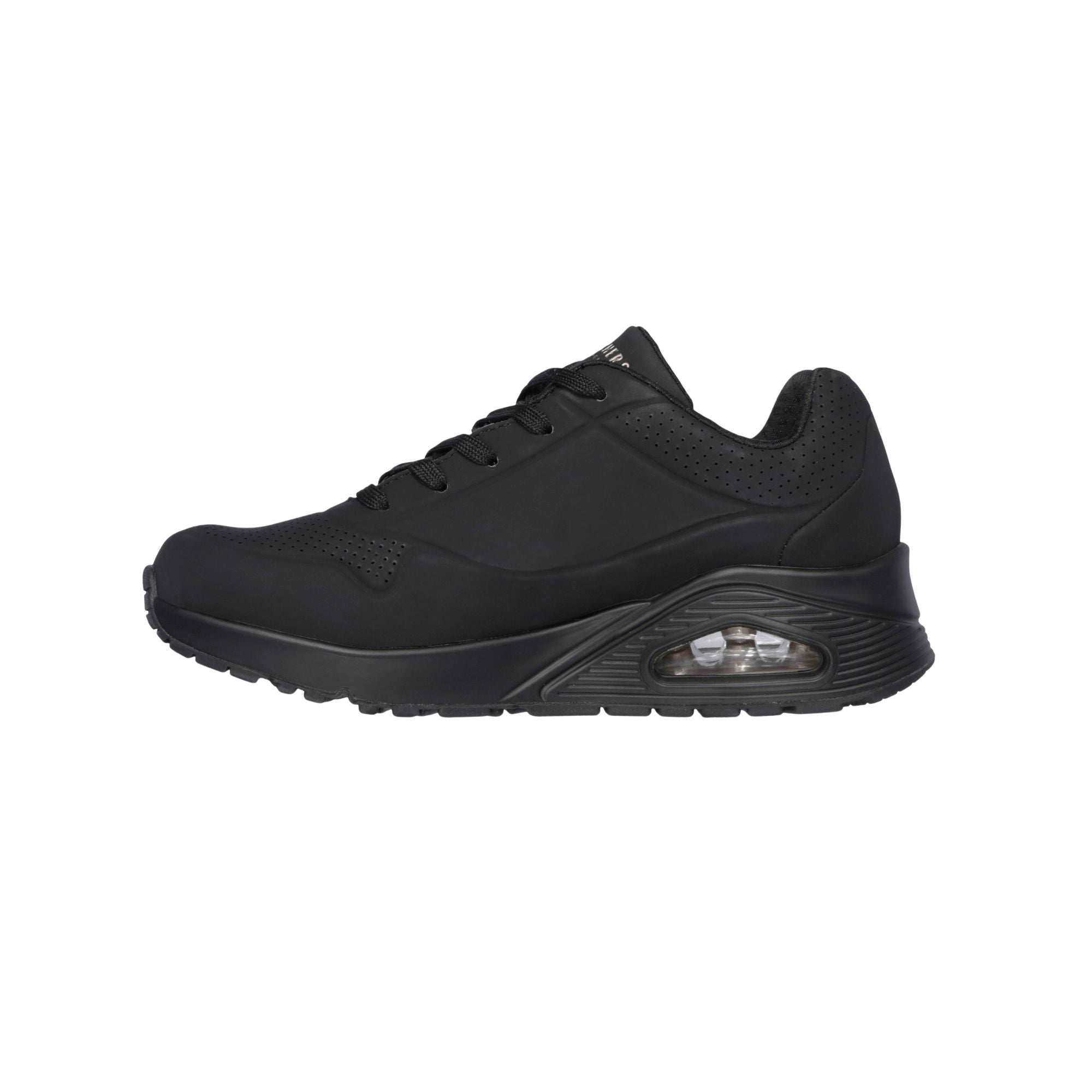 SKECHERS Sneakers Donna UNO tinta unita nera