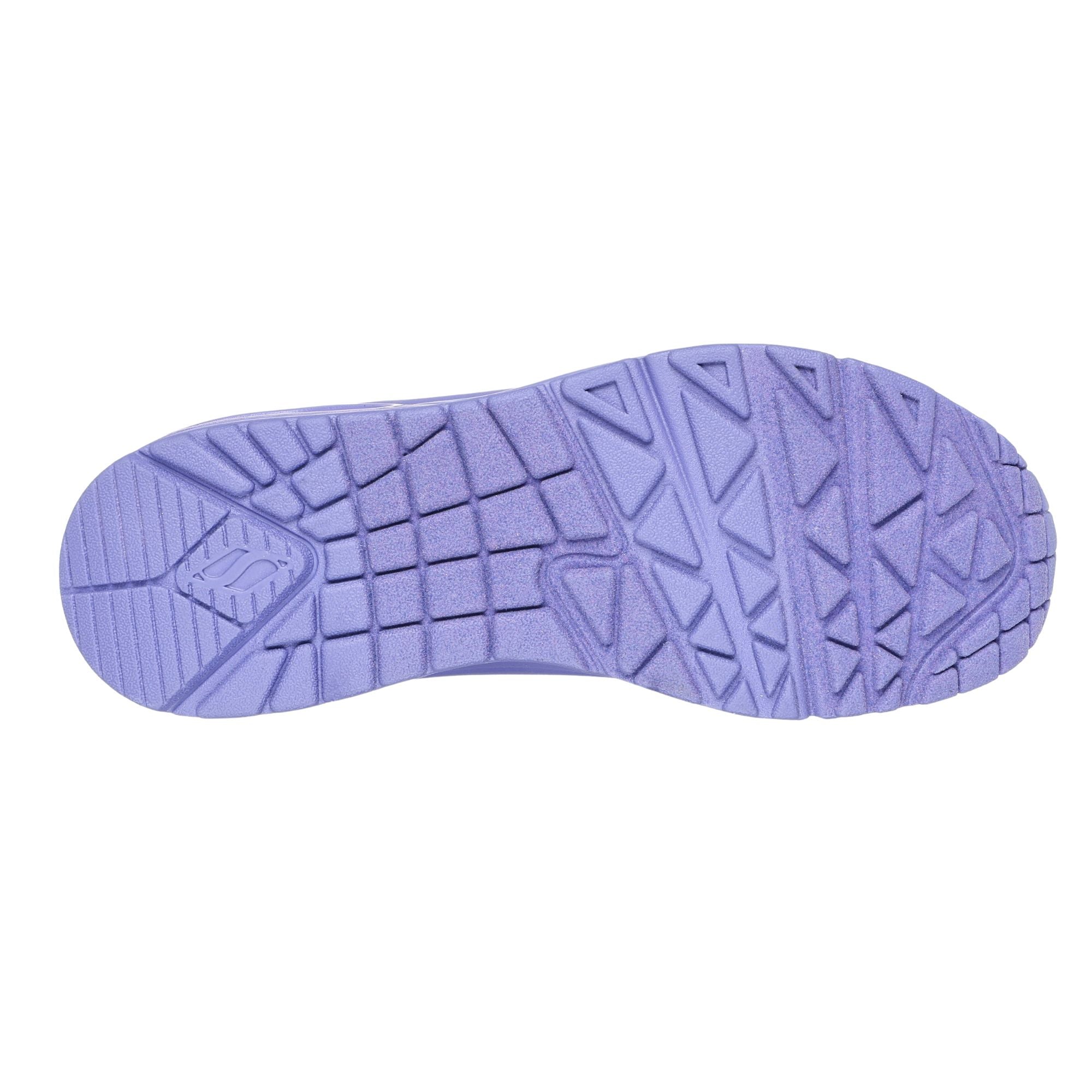 SKECHERS Sneakers Donna UNO tinta unita lilla suola