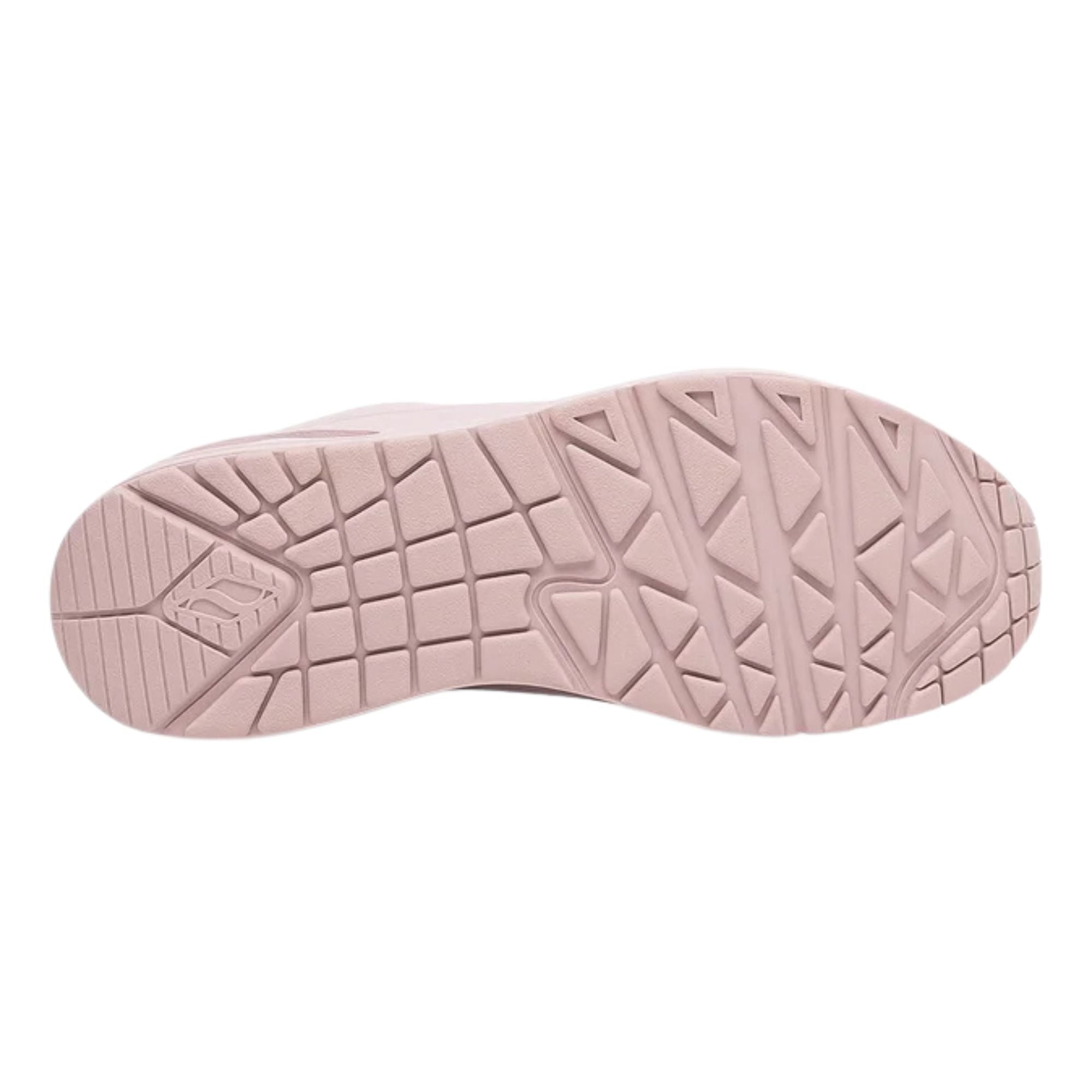 SKECHERS Sneakers Donna UNO tinta unita rosa suola