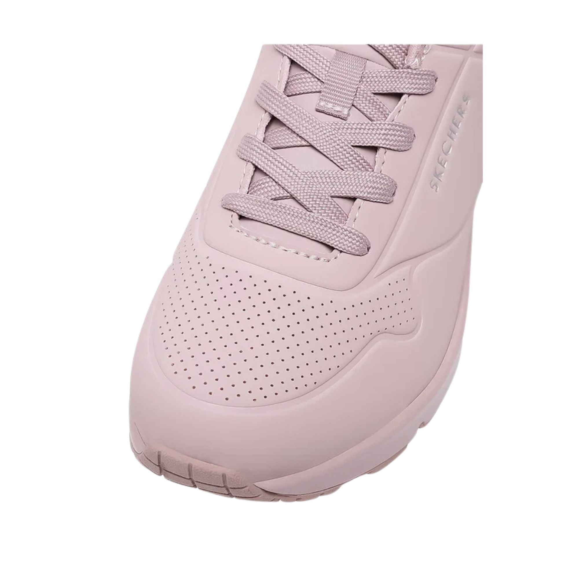 SKECHERS Sneakers Donna UNO tinta unita rosa dettaglio punta