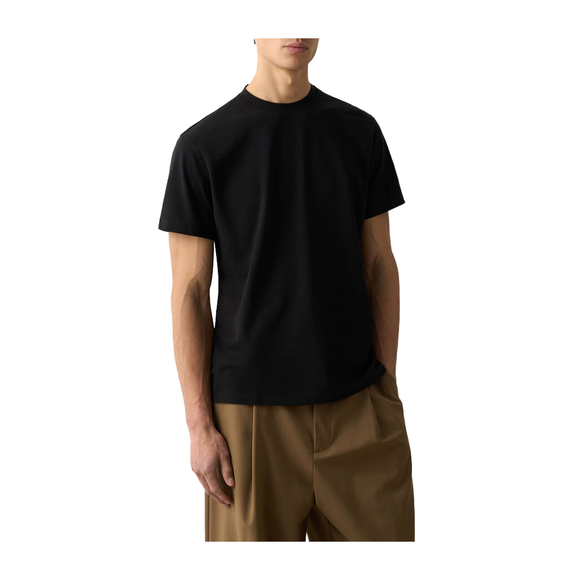 Colmar T-shirt Uomo in piqué di cotone Nero