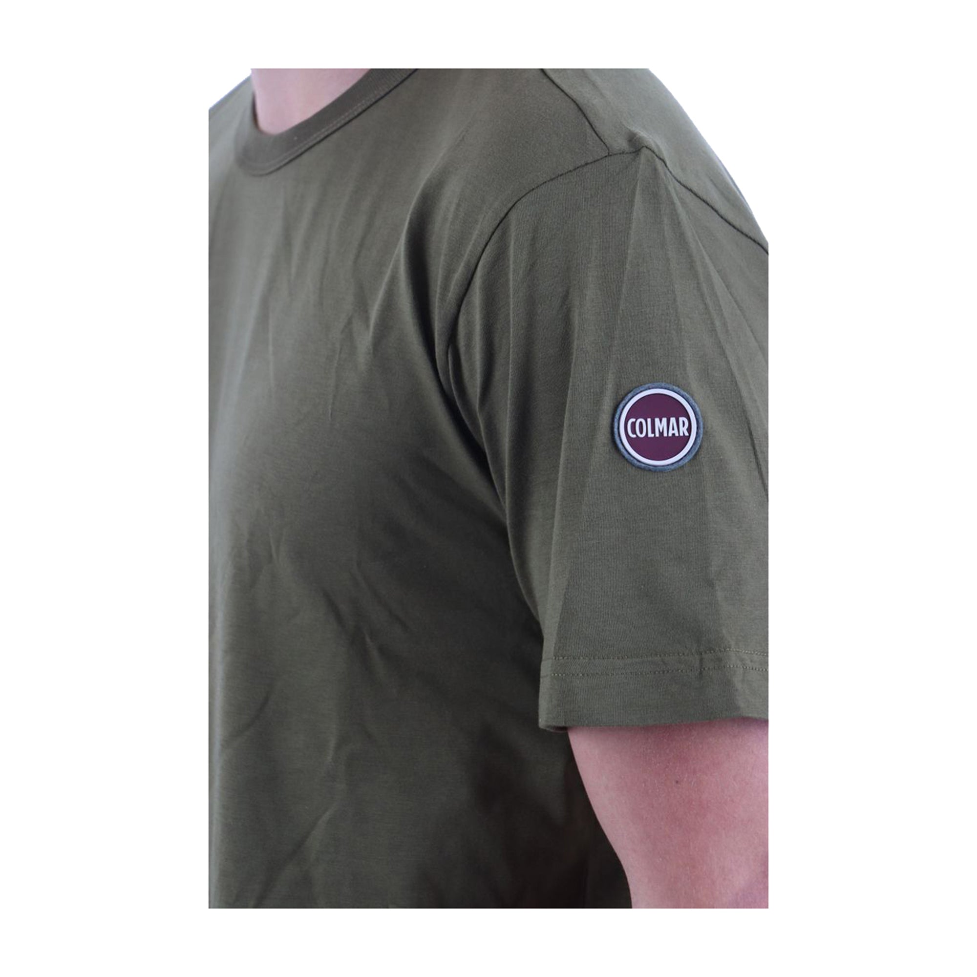 T-shirt Uomo Verde con logo applicato