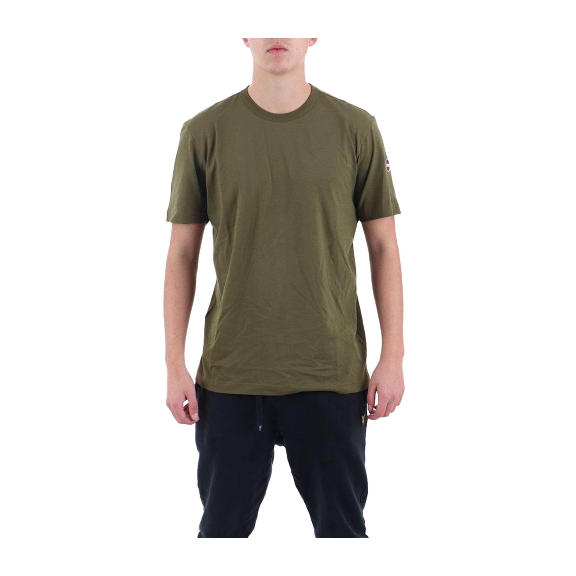T-shirt Uomo Verde con logo applicato