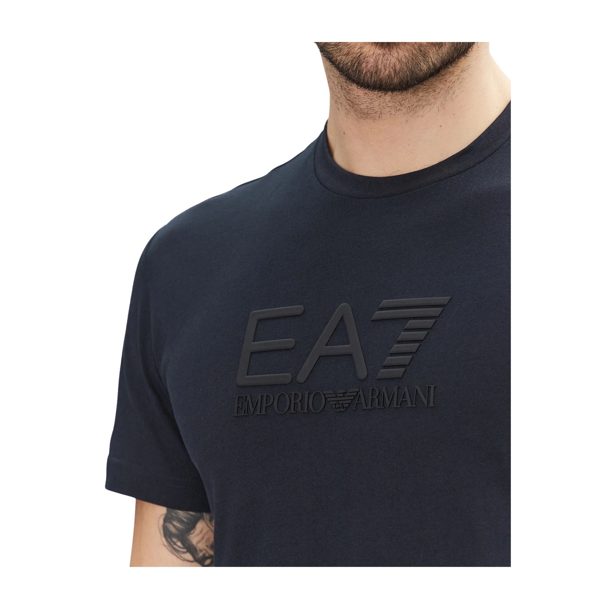 T-shirt Uomo in cotone, con maxi stampa logo in tono colore e girocollo