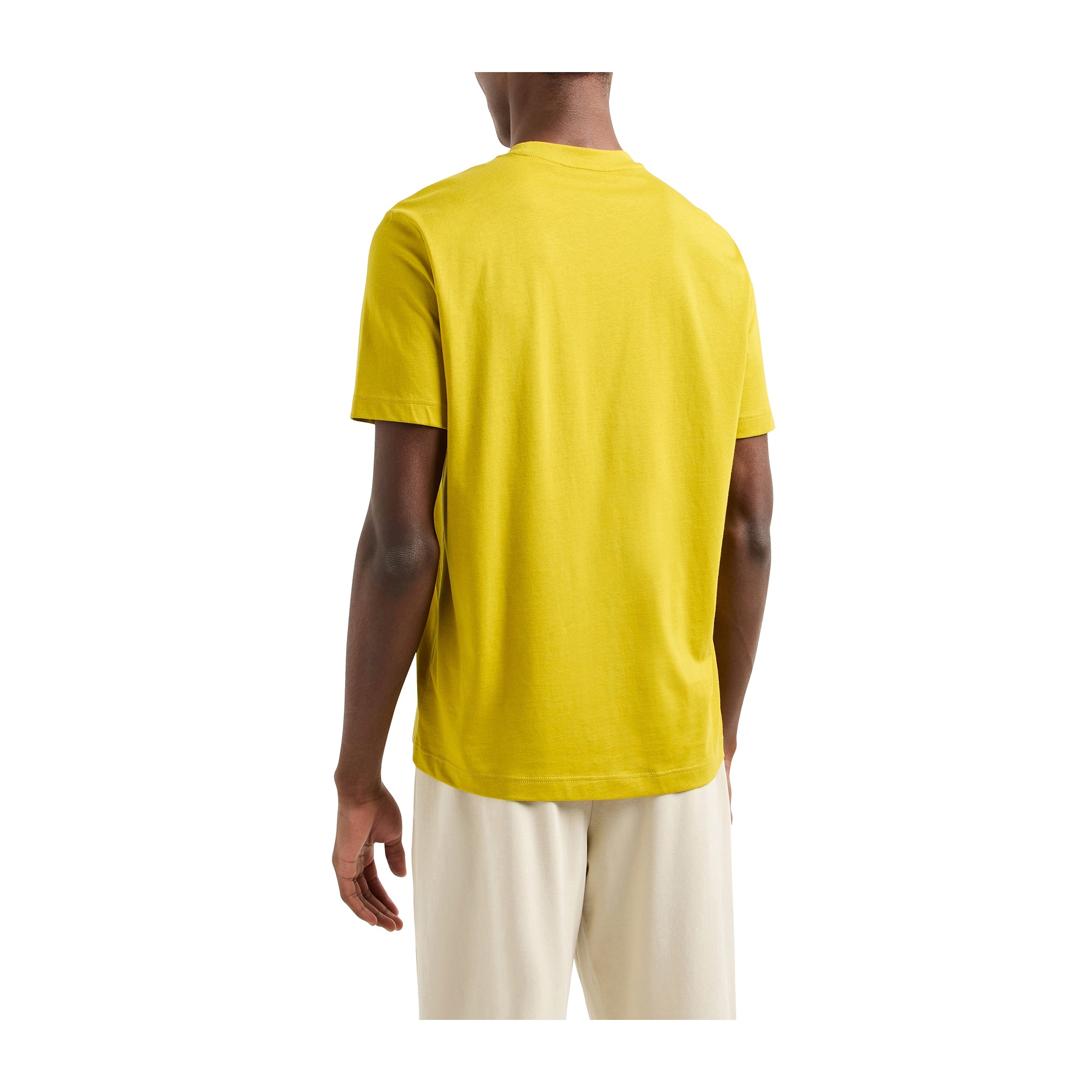 T-shirt Uomo con logo tono su tono Giallo e maniche corte