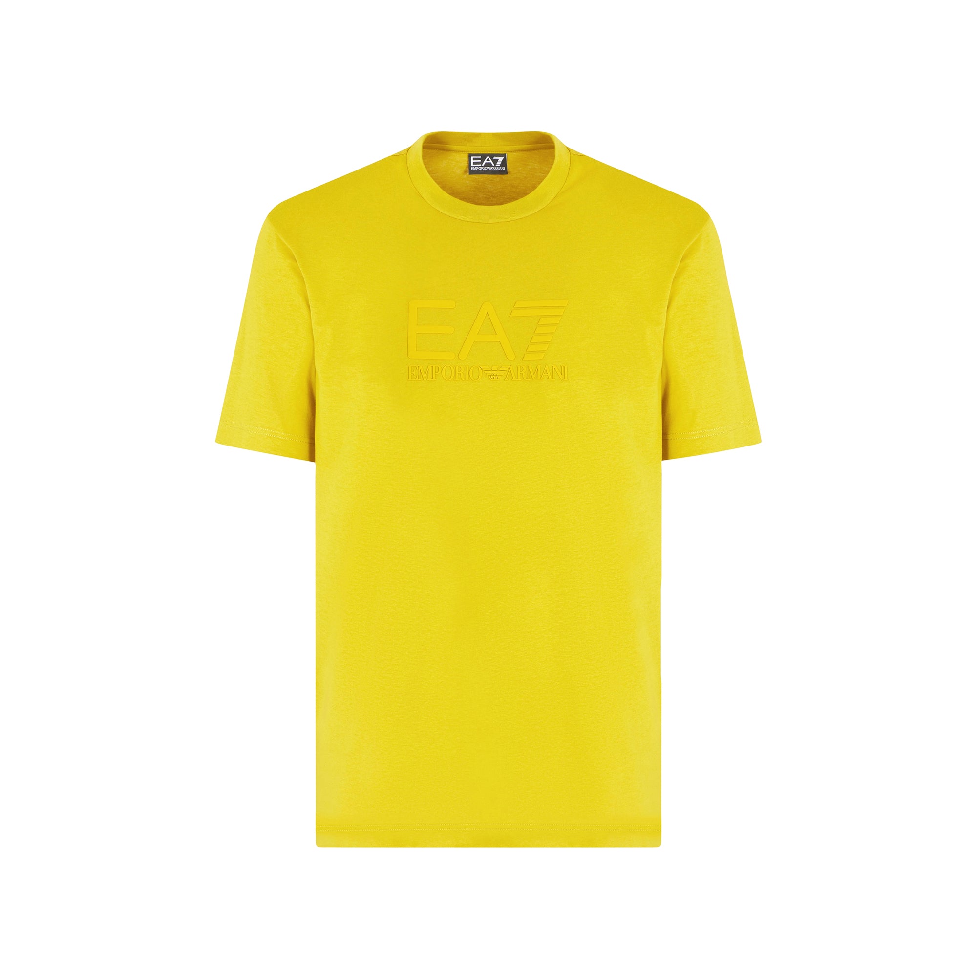 T-shirt Uomo con logo tono su tono Giallo e maniche corte