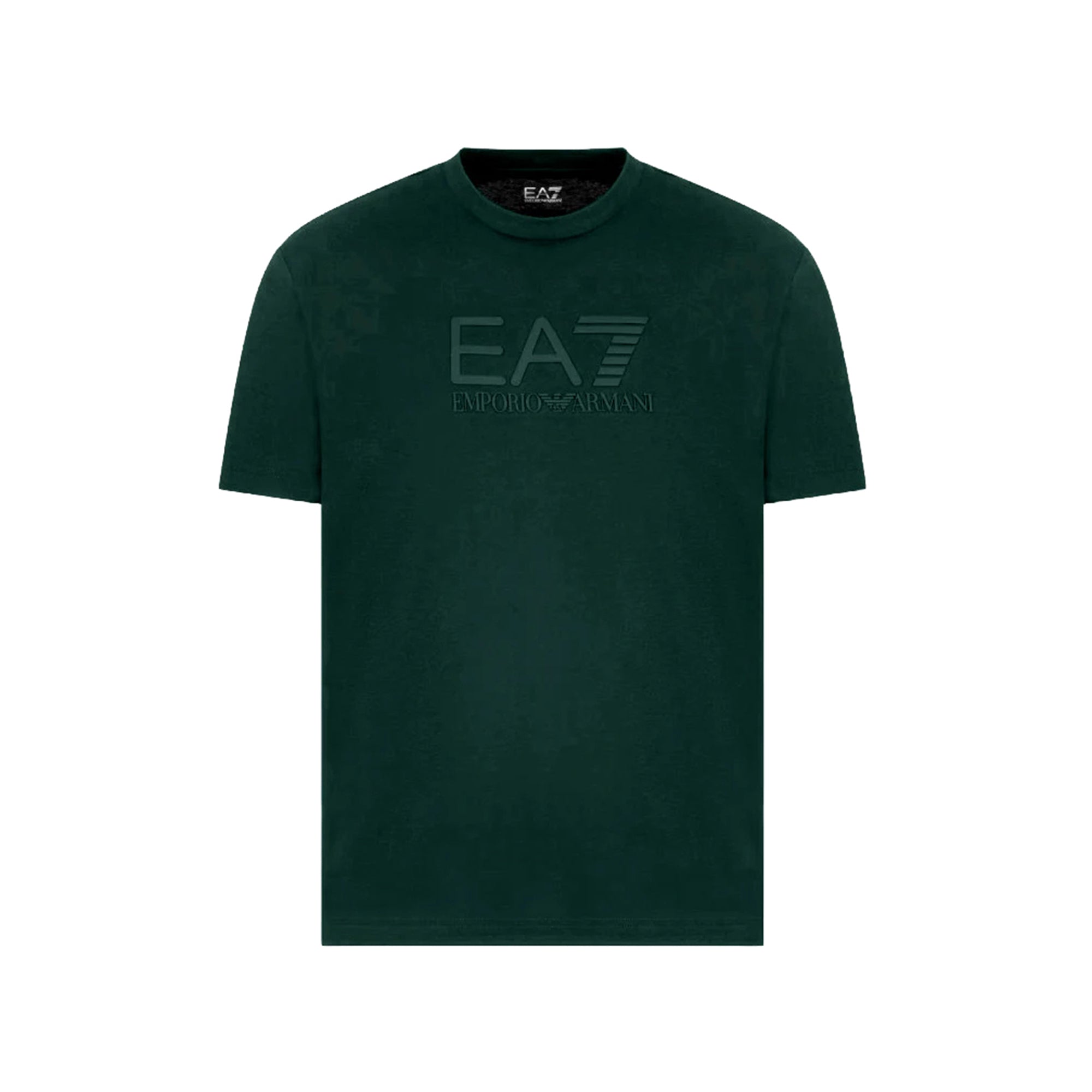 T-shirt Uomo Verde, in cotone elasticizzato, con maxi logo in tono colore