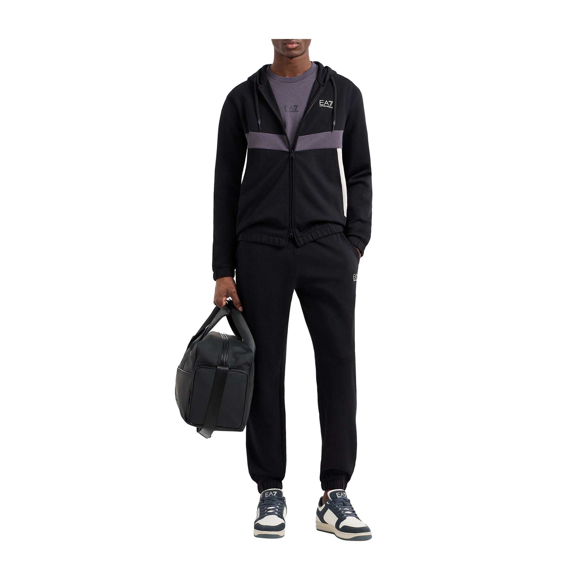 Tuta Uomo Summer Block, con zip frontale e pantalone con vita elasticizzata