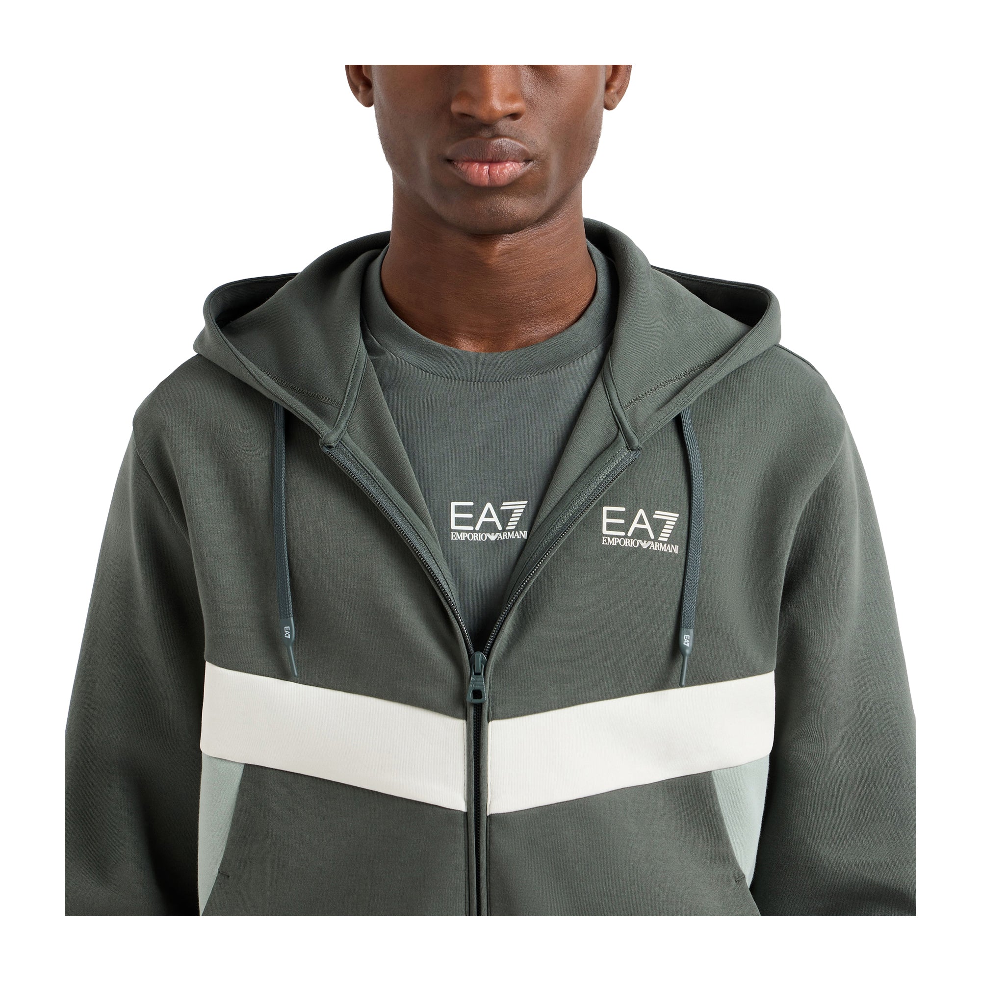 Tuta Uomo Summer Block Grigia, con zip frontale e pantalone con elastico sul fondo
