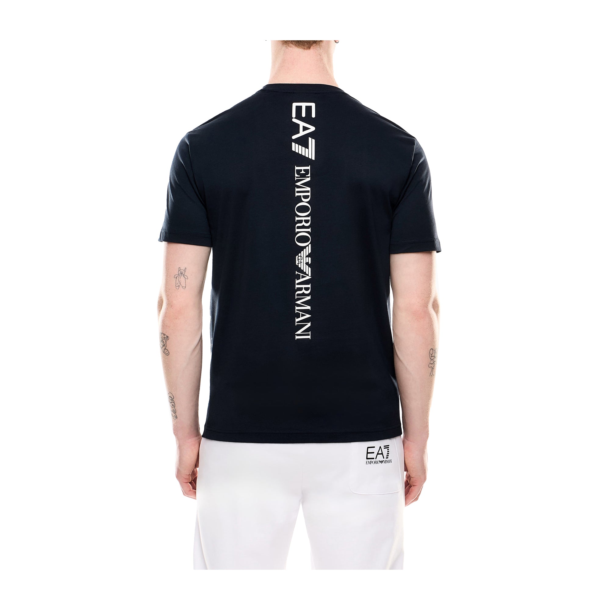 T-shirt Uomo a girocollo, con maxi stampa posteriore e stampa logo sul petto