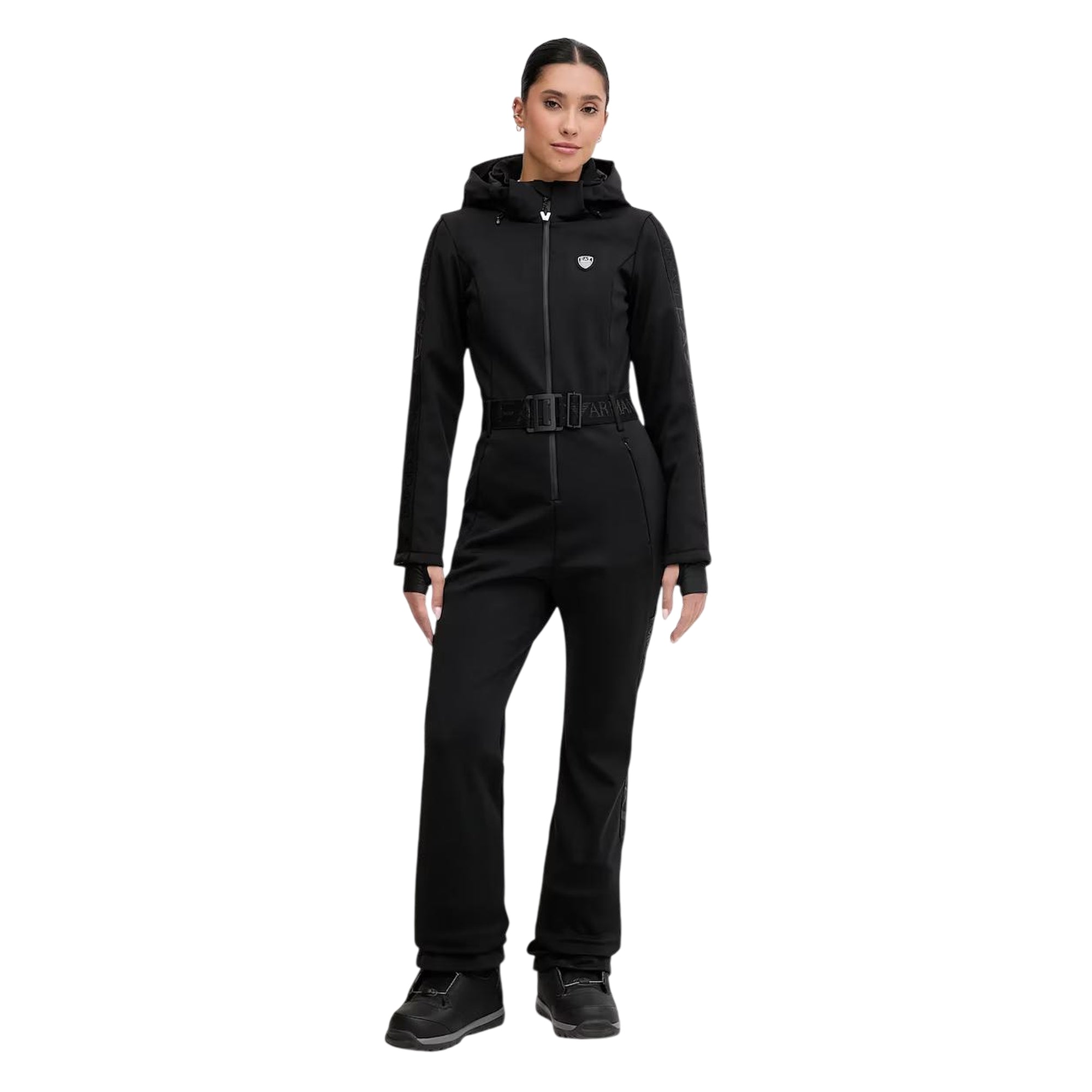 Tuta tecnica da Sci Donna in softshell nero