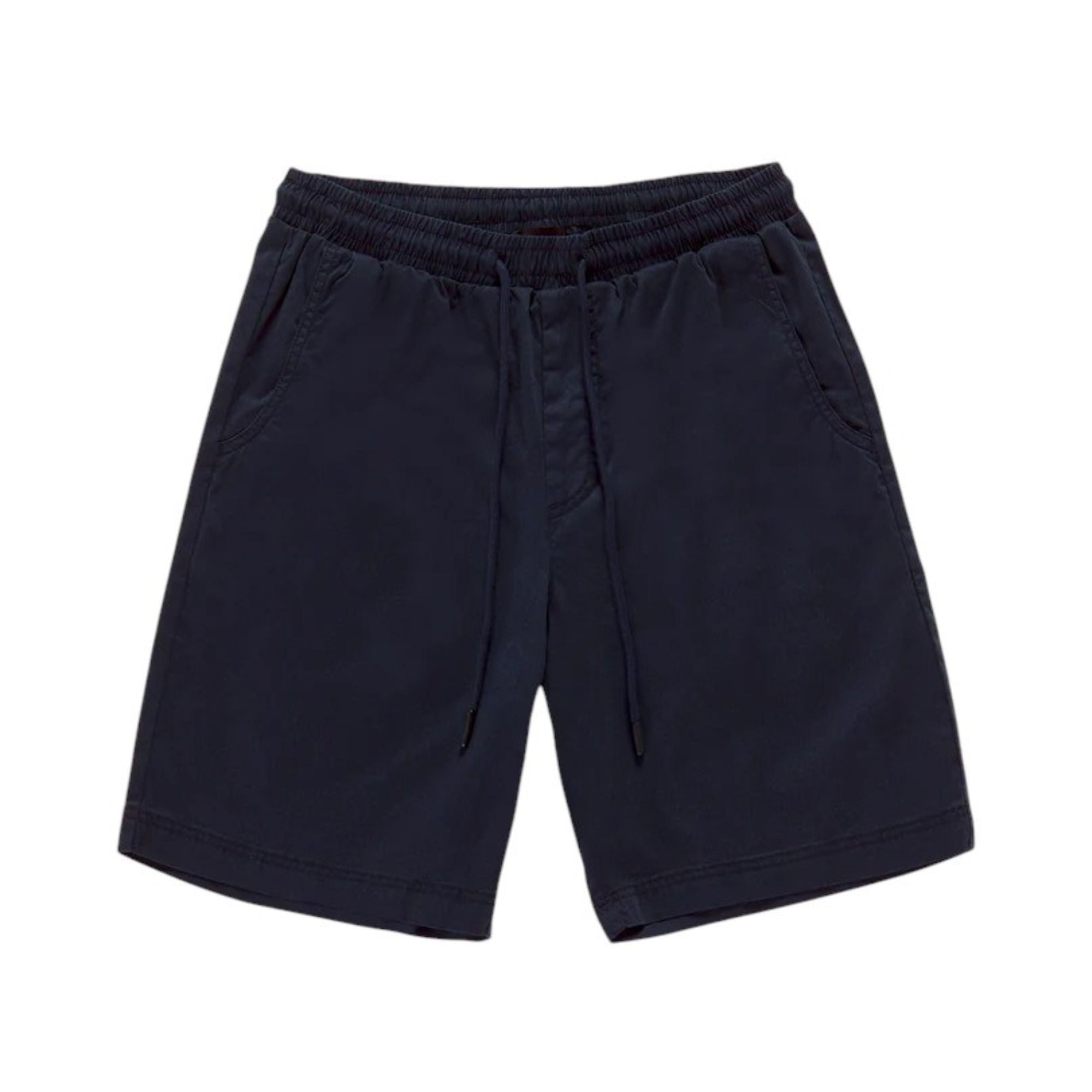 Bermuda Uomo Naro, con coulisse in vita e patch logo posteriore