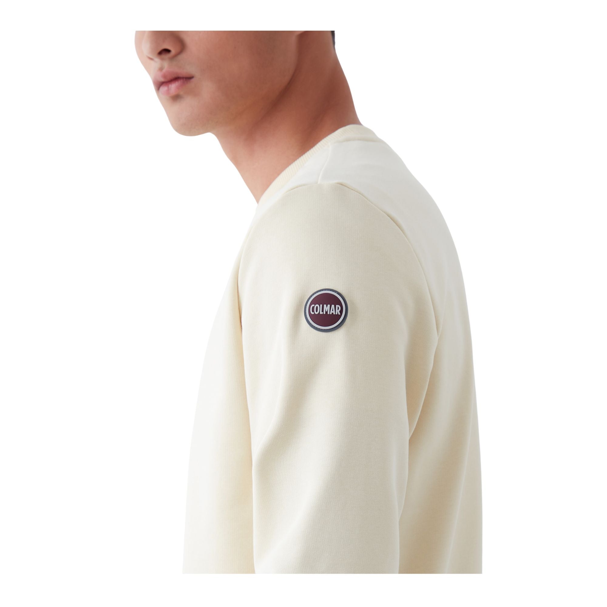 Felpa Uomo a girocollo, con logo applicato sulla manica e girocollo