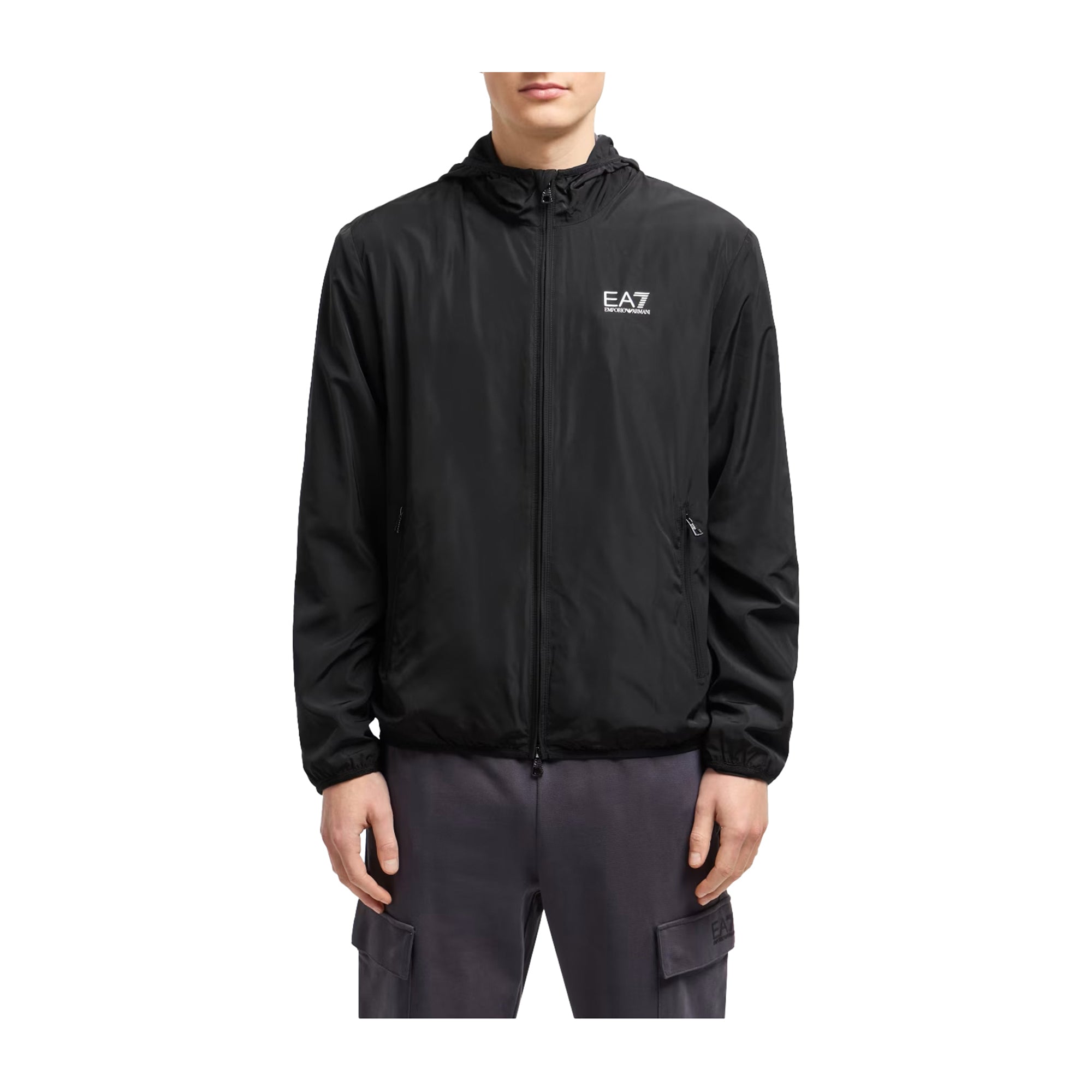 Bomber con cappuccio Core Identity Nero