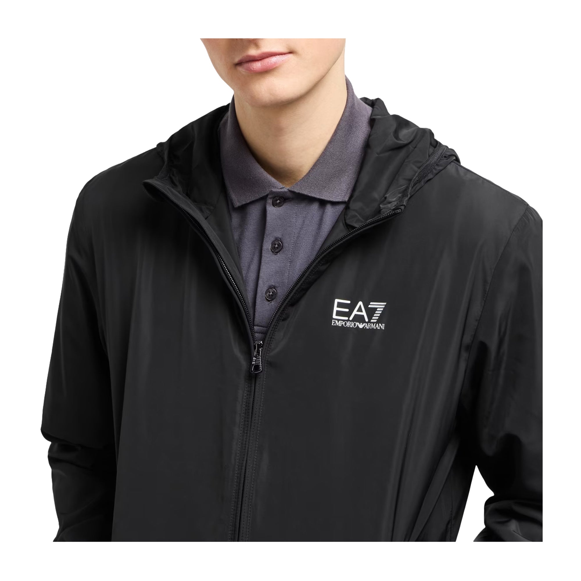 Bomber con cappuccio Core Identity Nero