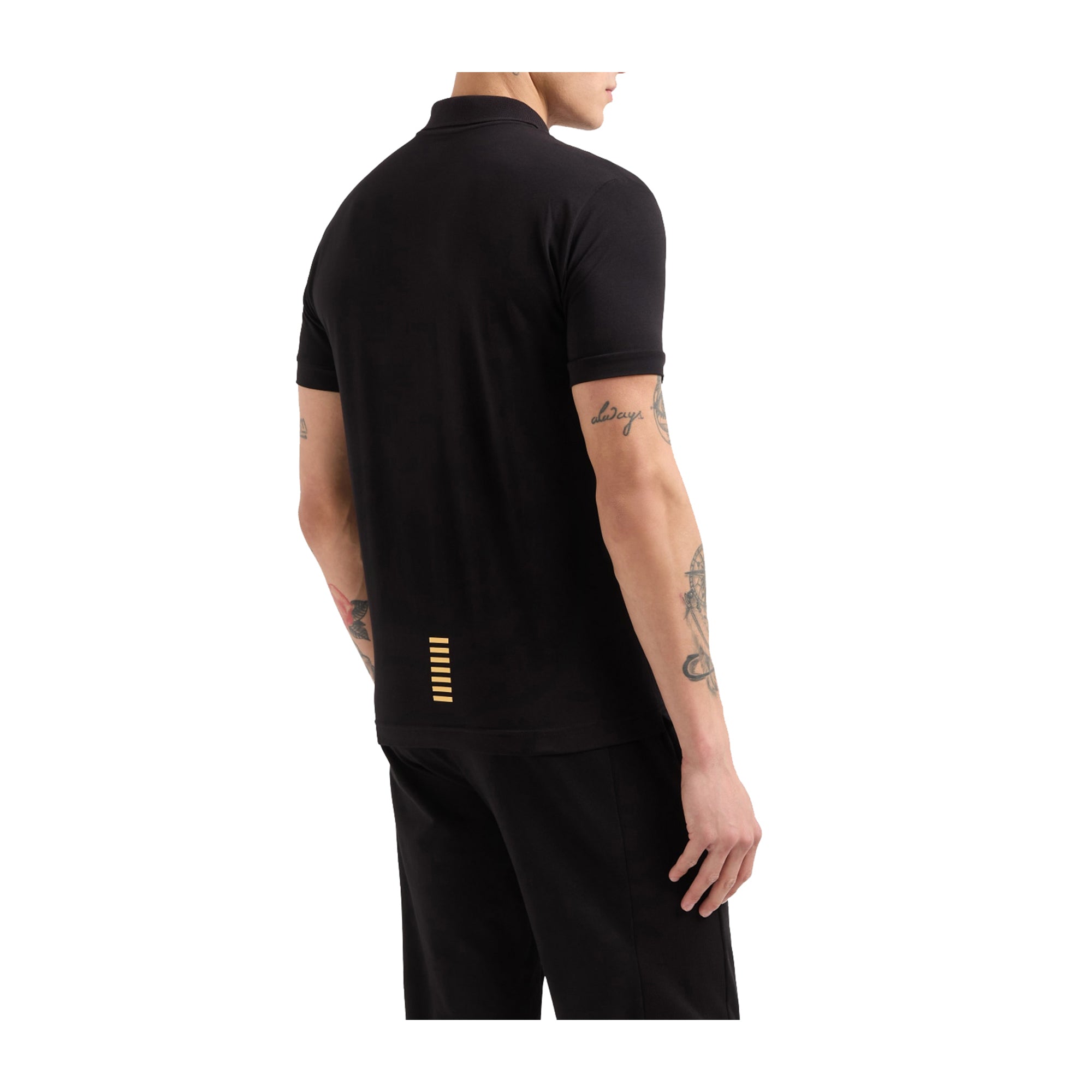 Polo Uomo a maniche corte, con logo stampato a contrasto e tre bottoni