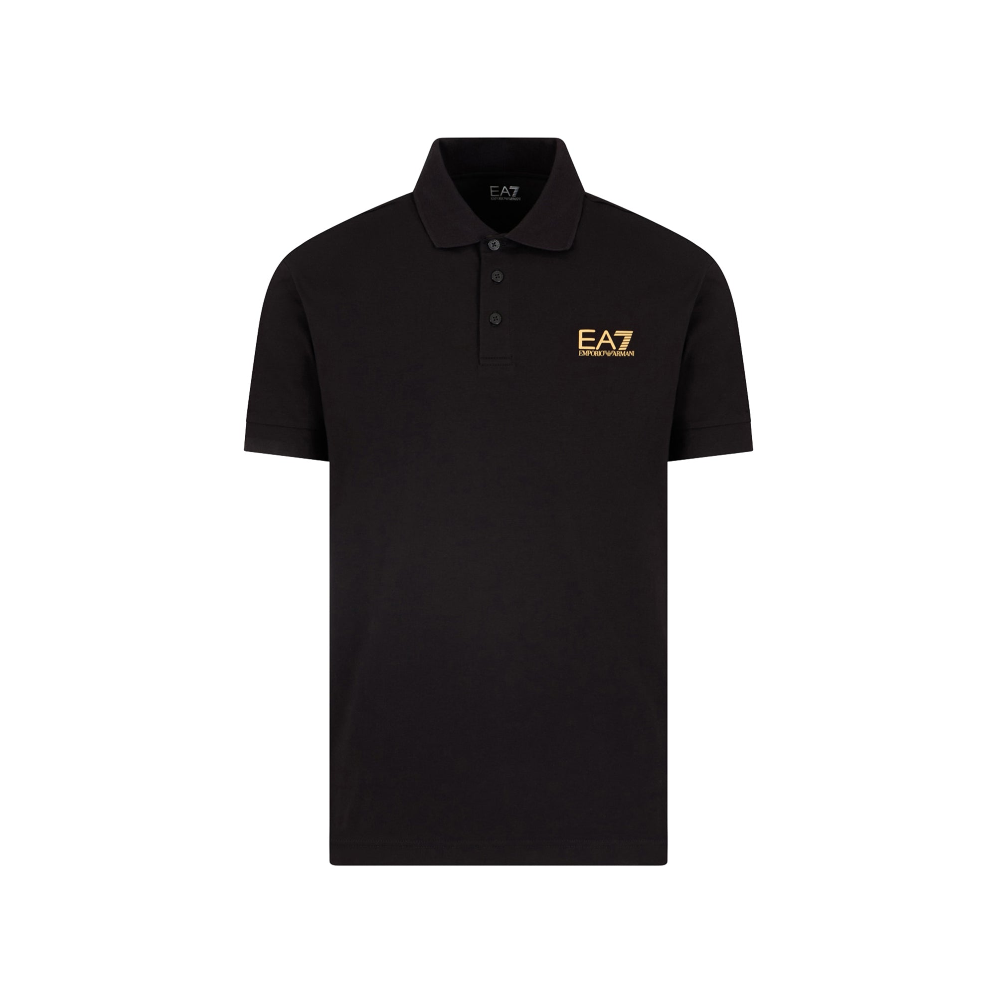 Polo Uomo a maniche corte, con logo stampato a contrasto e tre bottoni