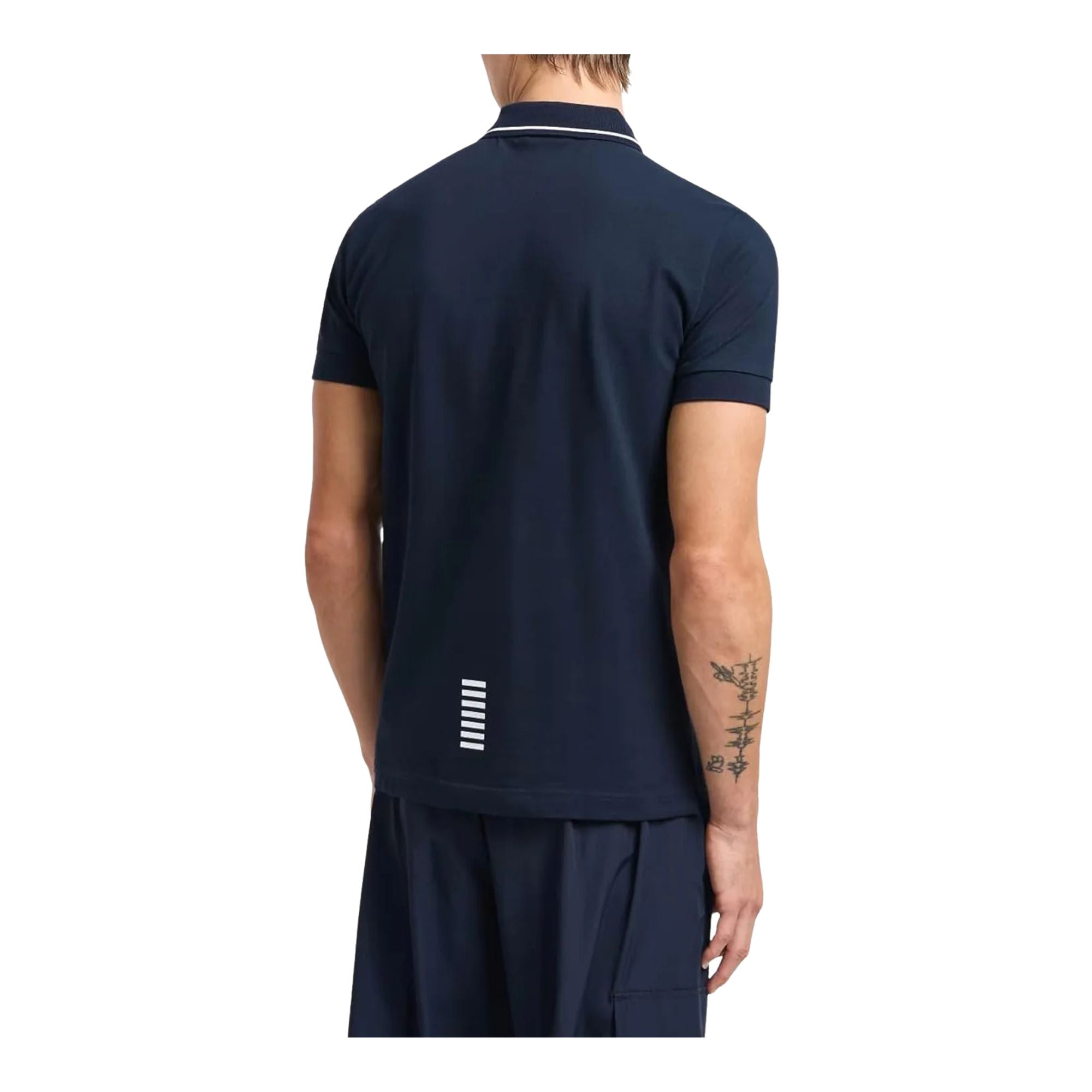 Polo Uomo con colletto dotato di riga a contrasto e stampa logo