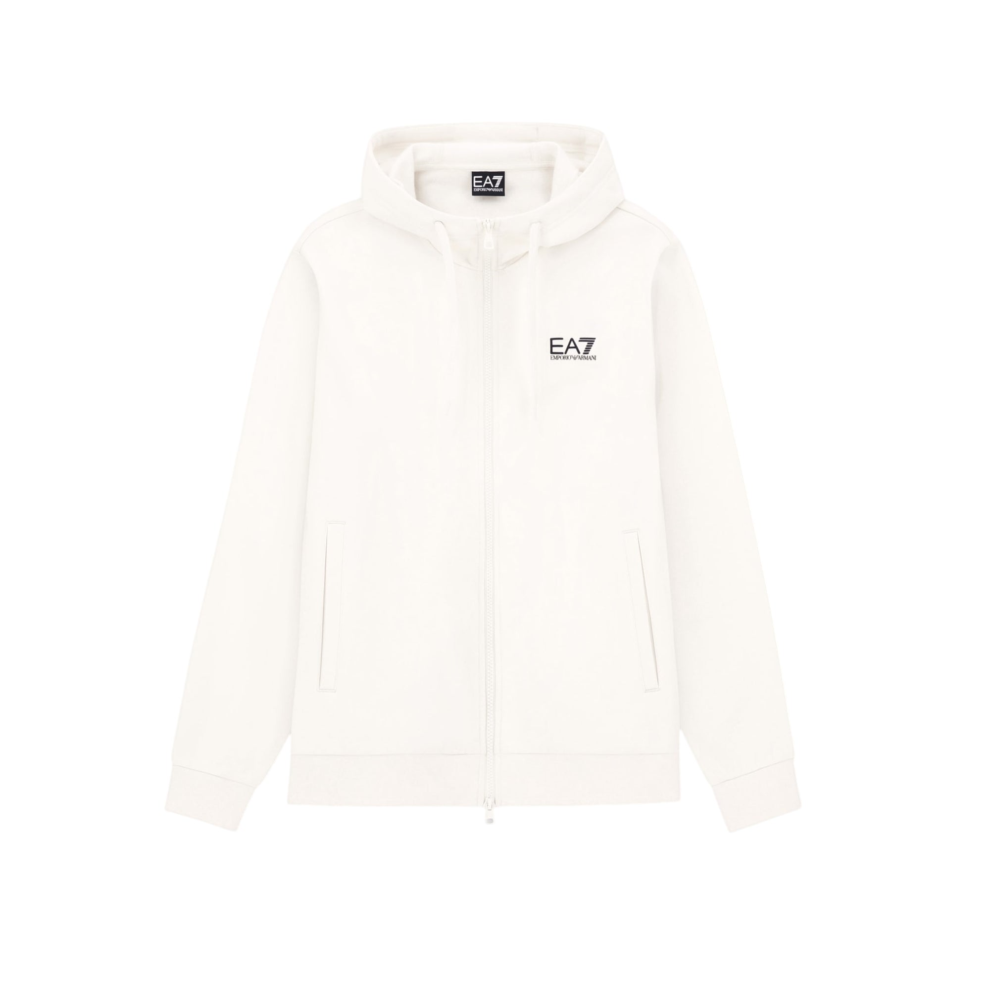 Felpa Uomo con full zip Bianco