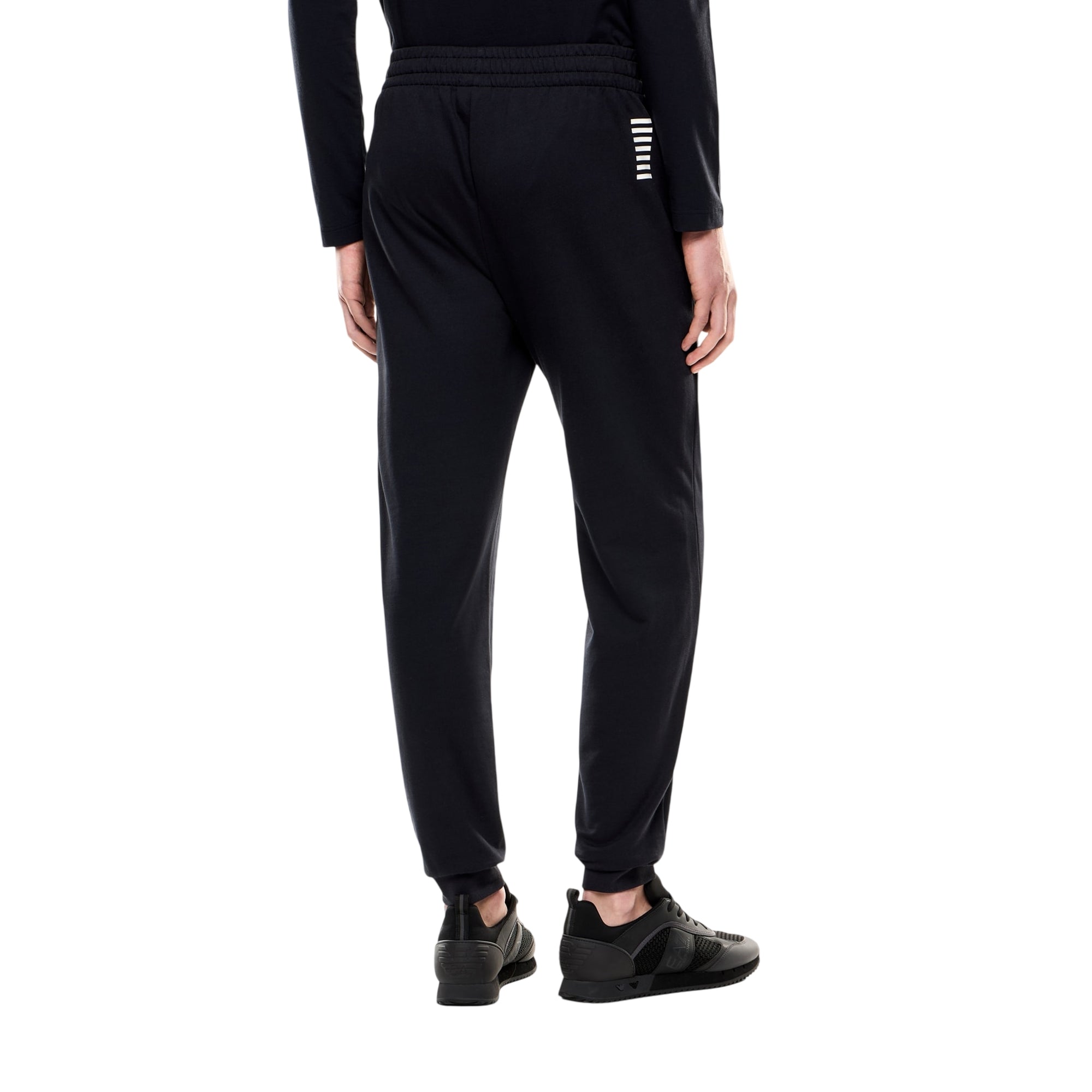 Pantaloni Jogger Uomo Core identity in cotone blu modello retro