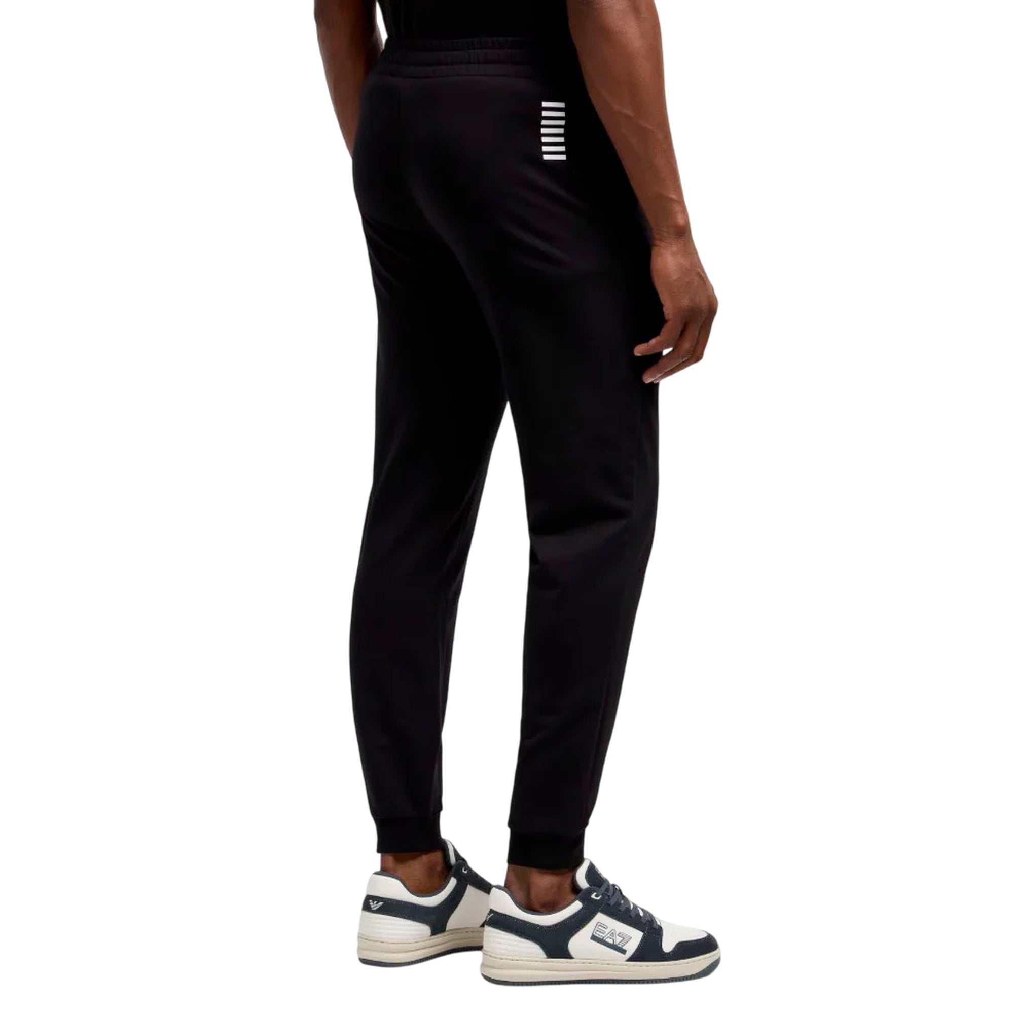 Pantaloni Jogger Uomo Core identity in cotone nero modello retro
