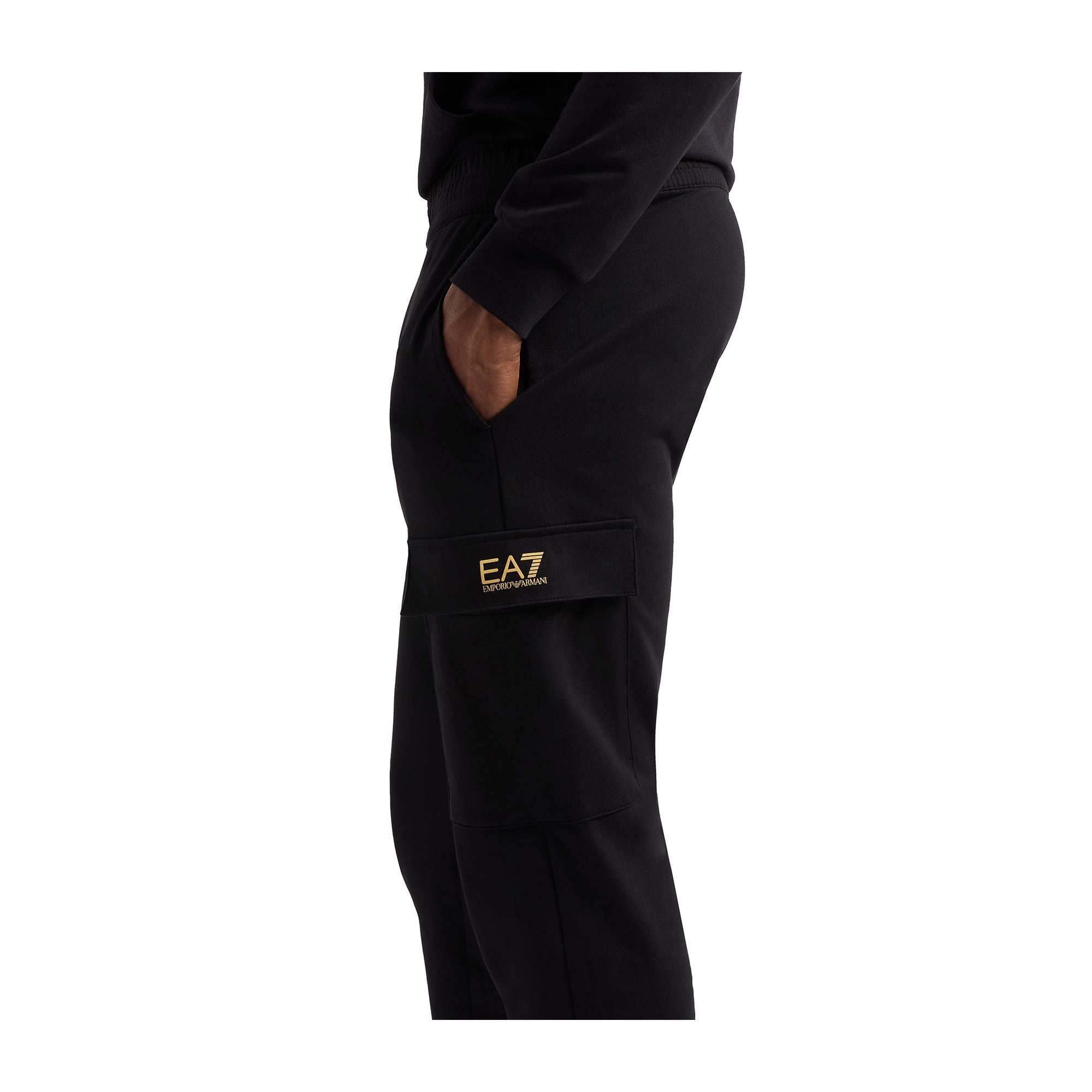 Pantaloni cargo Core Identity in cotone Nero