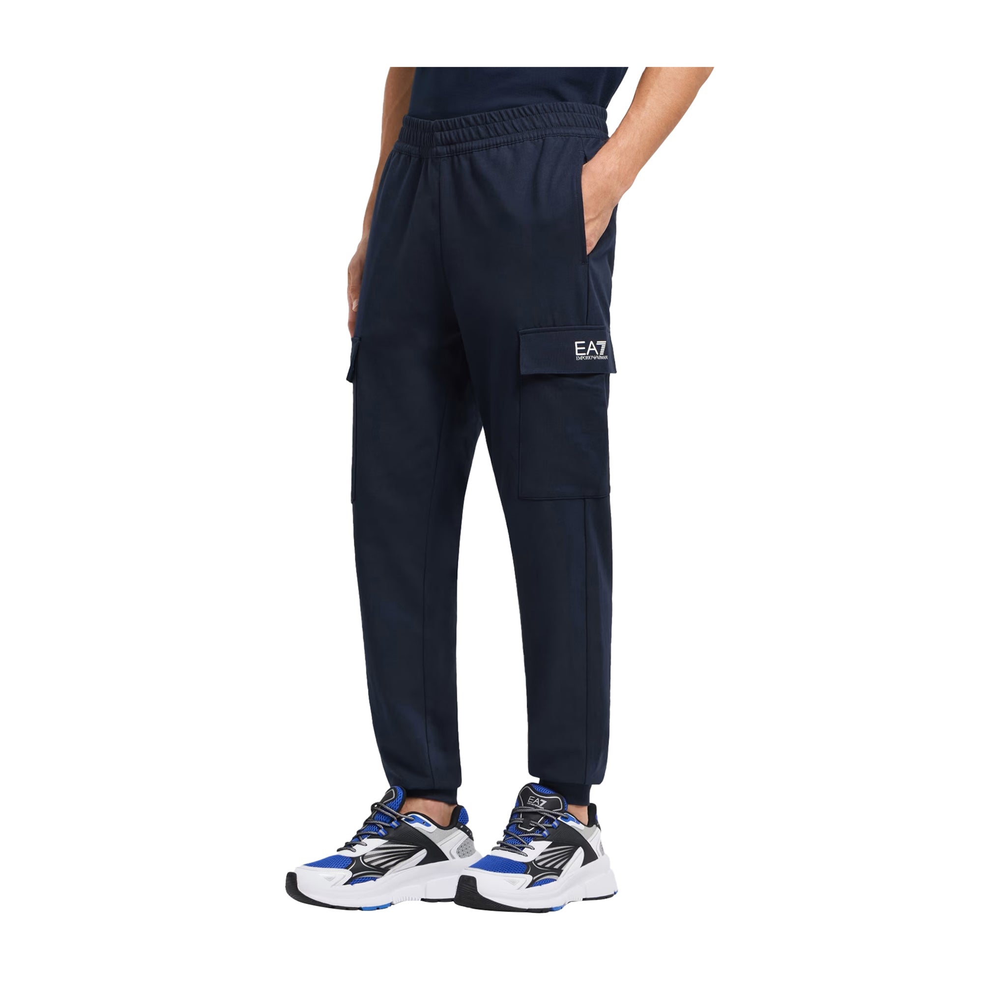 Pantaloni cargo Core Identity in cotone Blu