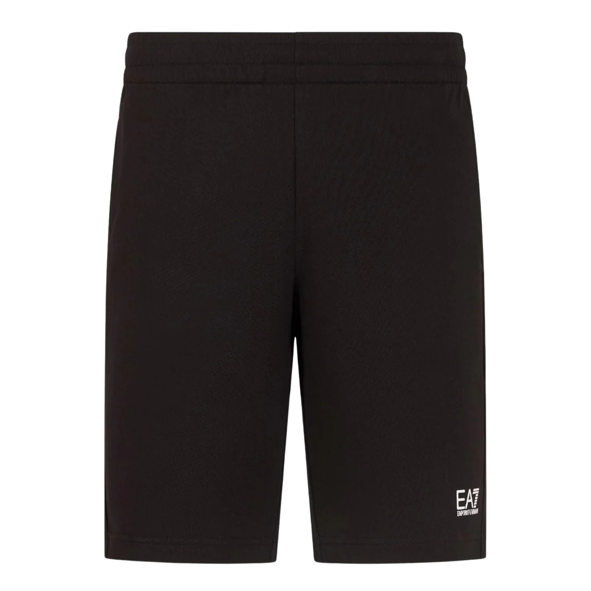 Bermuda Uomo sportivo Nero, sportivo, con vita elasticizzata