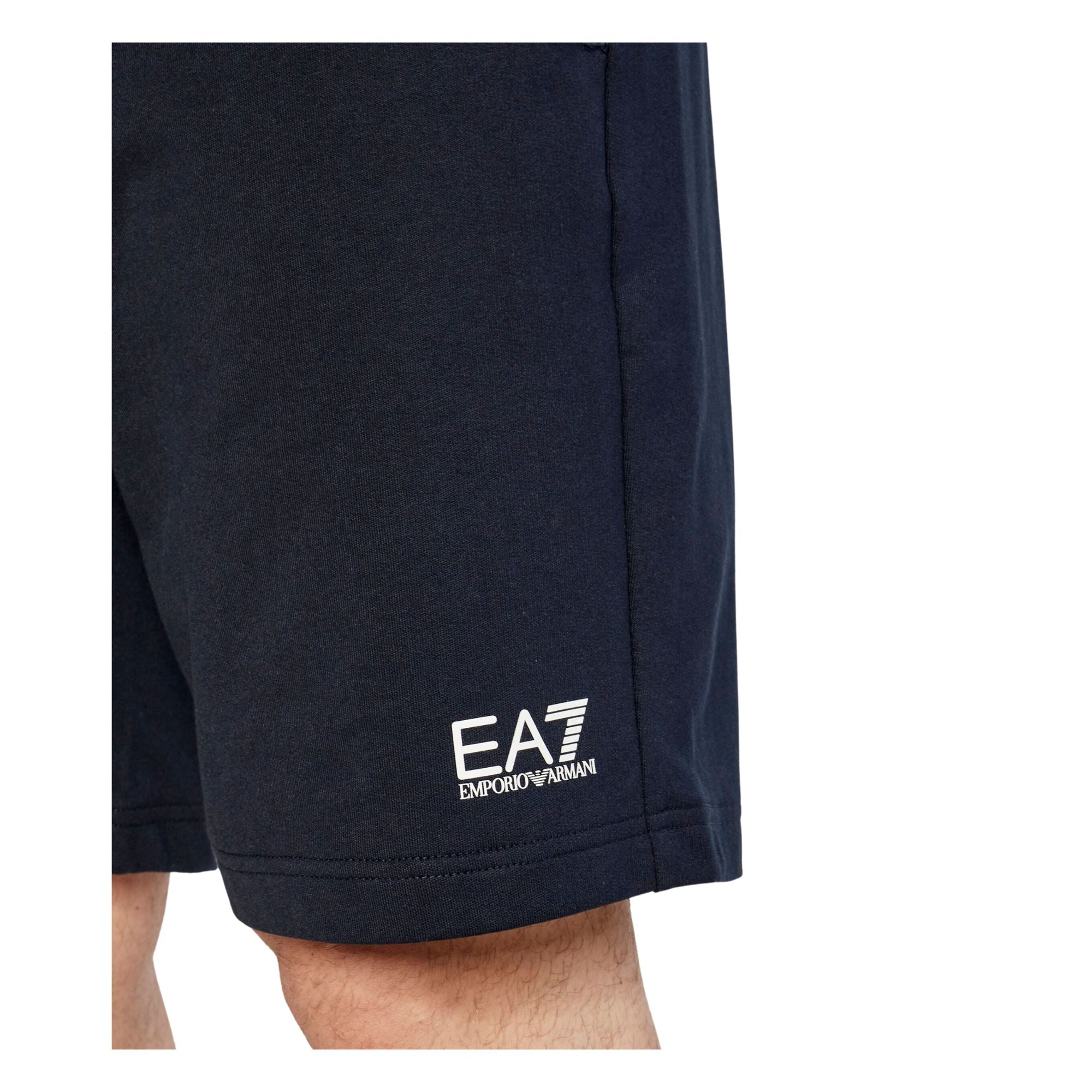 Bermuda Uomo sportivo con vita elasticizzata, in puro cotone tinta unita