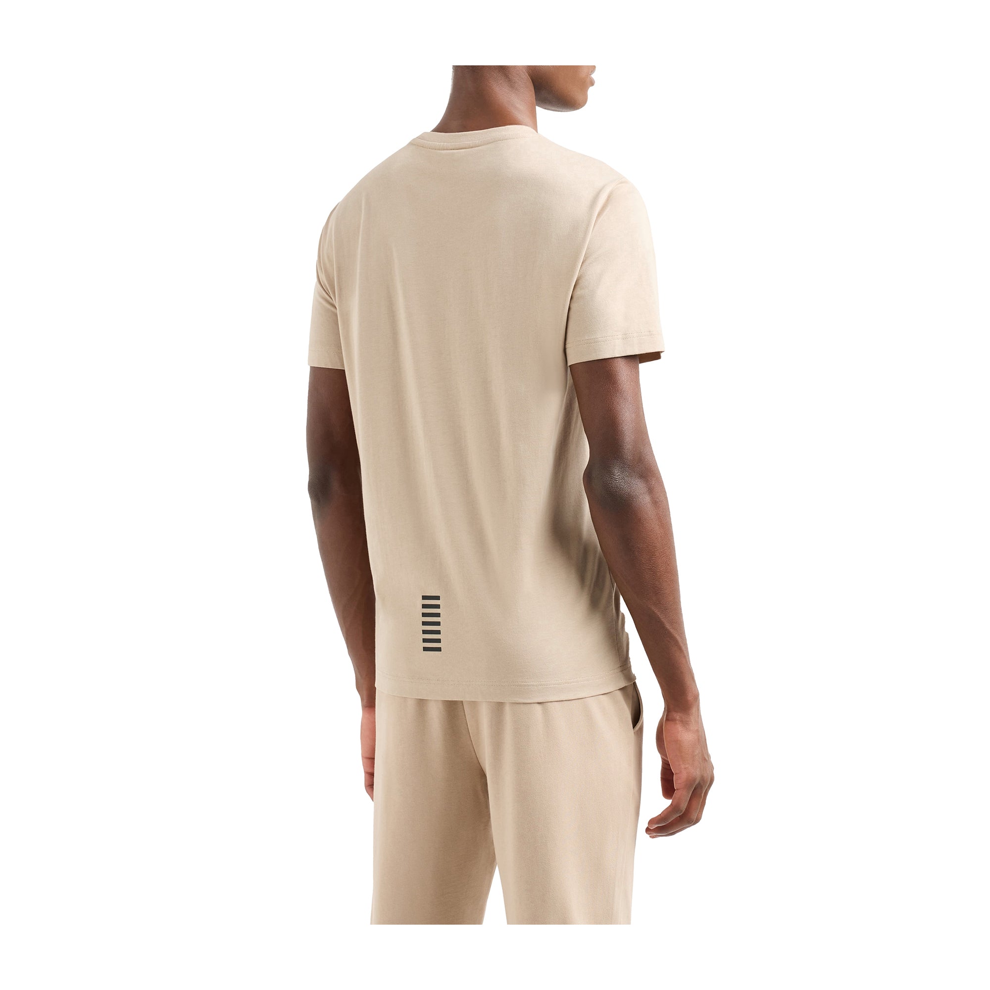 T-shirt Uomo Core Identity, in cotone elasticizzato Beige, a maniche corte